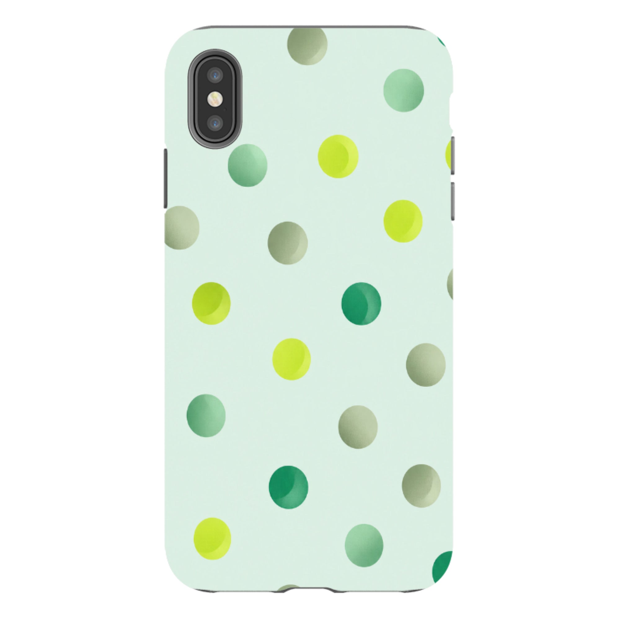 iPhone Tough Case - Mint Polka Dot
