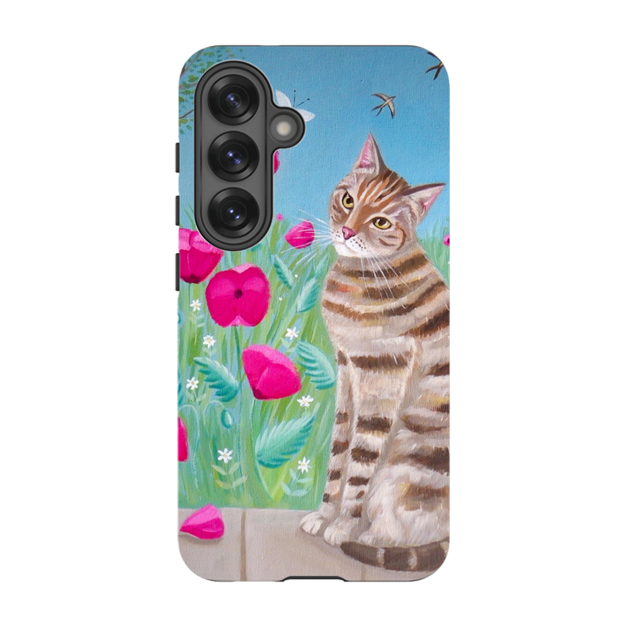Samsung Tough Case - Cat Floral By Mary Stubberfield