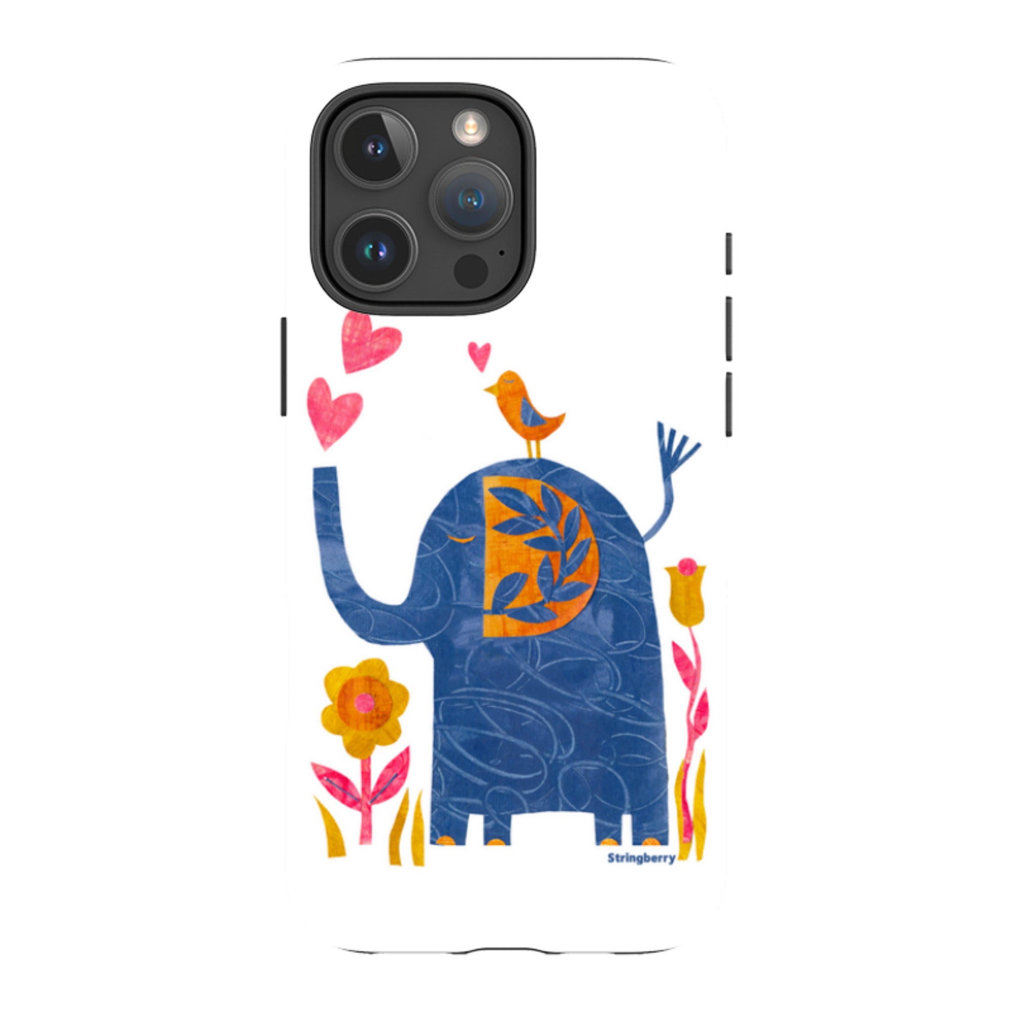 iPhone Tough Case - Elephant In Love By Tracey English