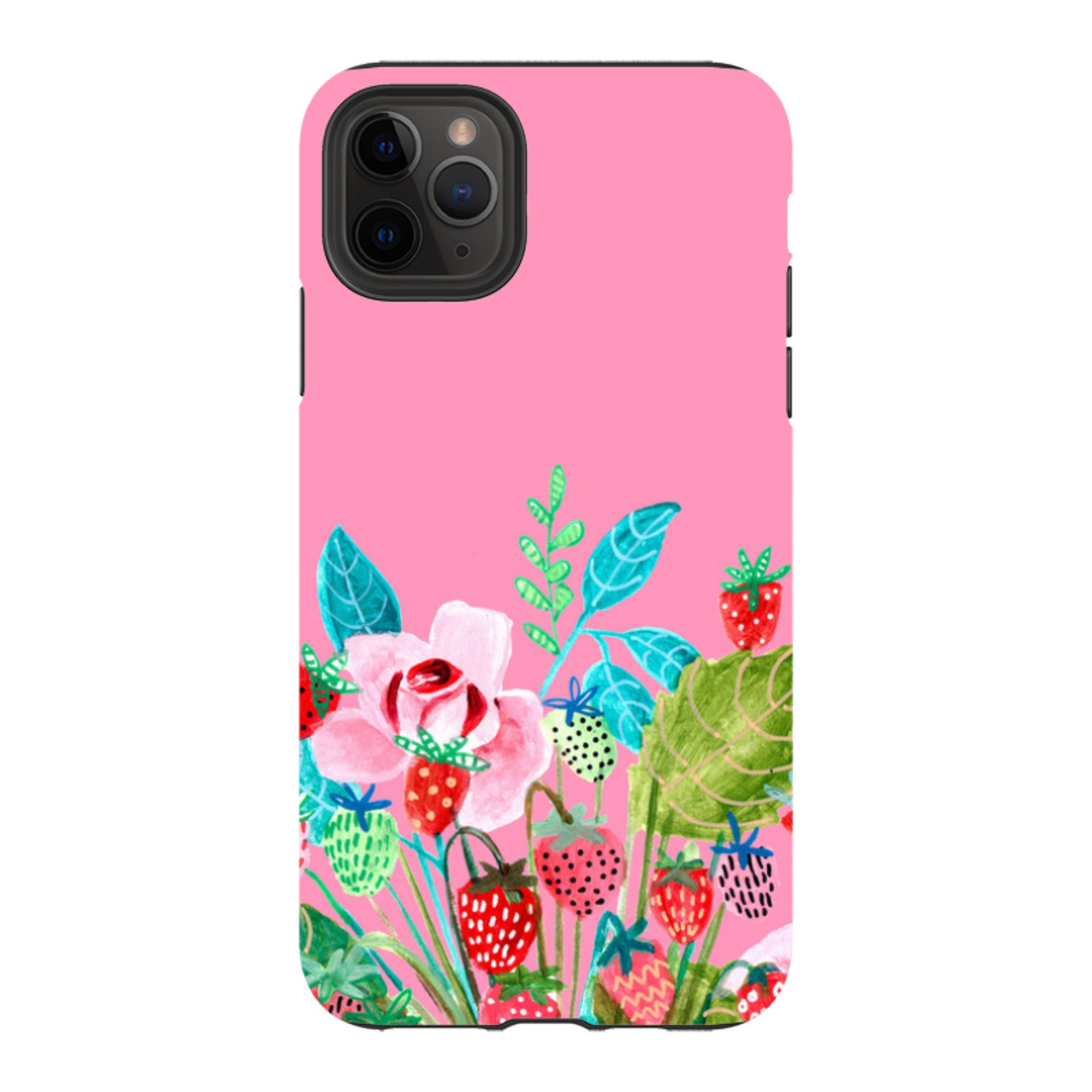 iPhone Tough Case - Pink Colour Floral By Caroline Bonne Muller