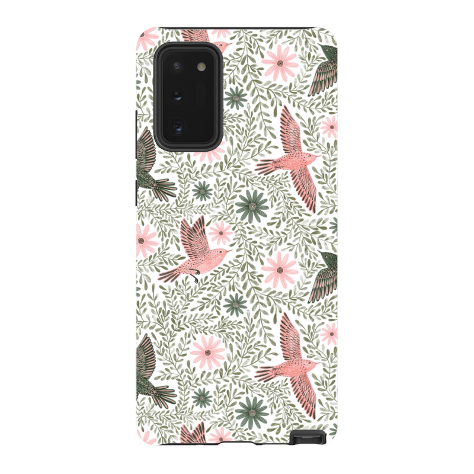 Samsung Tough Case - Bird Pattern Green By Lee Foster Wilson