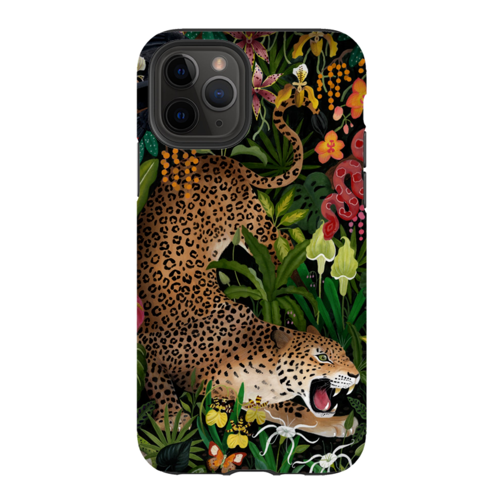 iPhone Tough Case - Roaring Leopard By Bex Parkin
