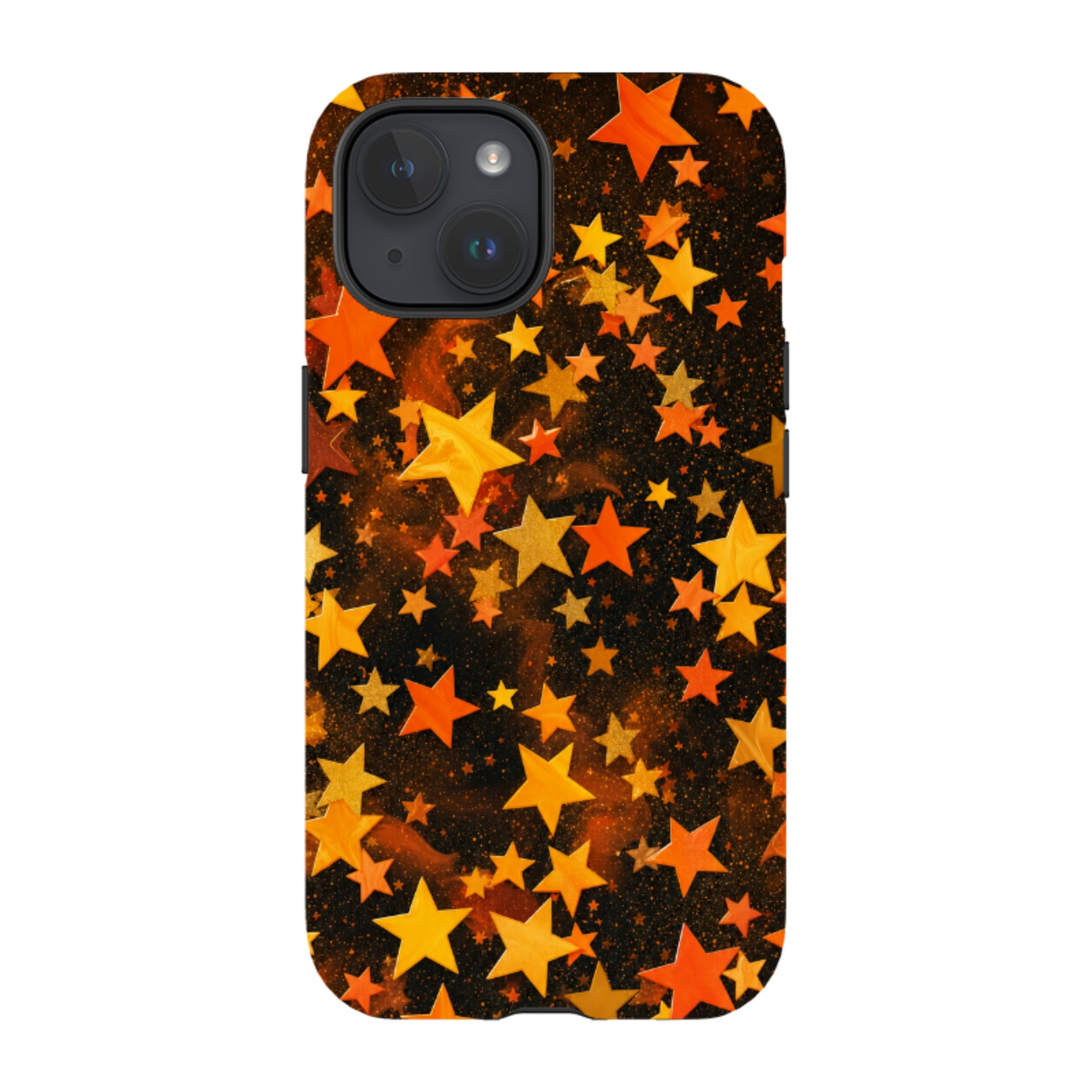 iPhone Tough Case - Orange Galaxy Star