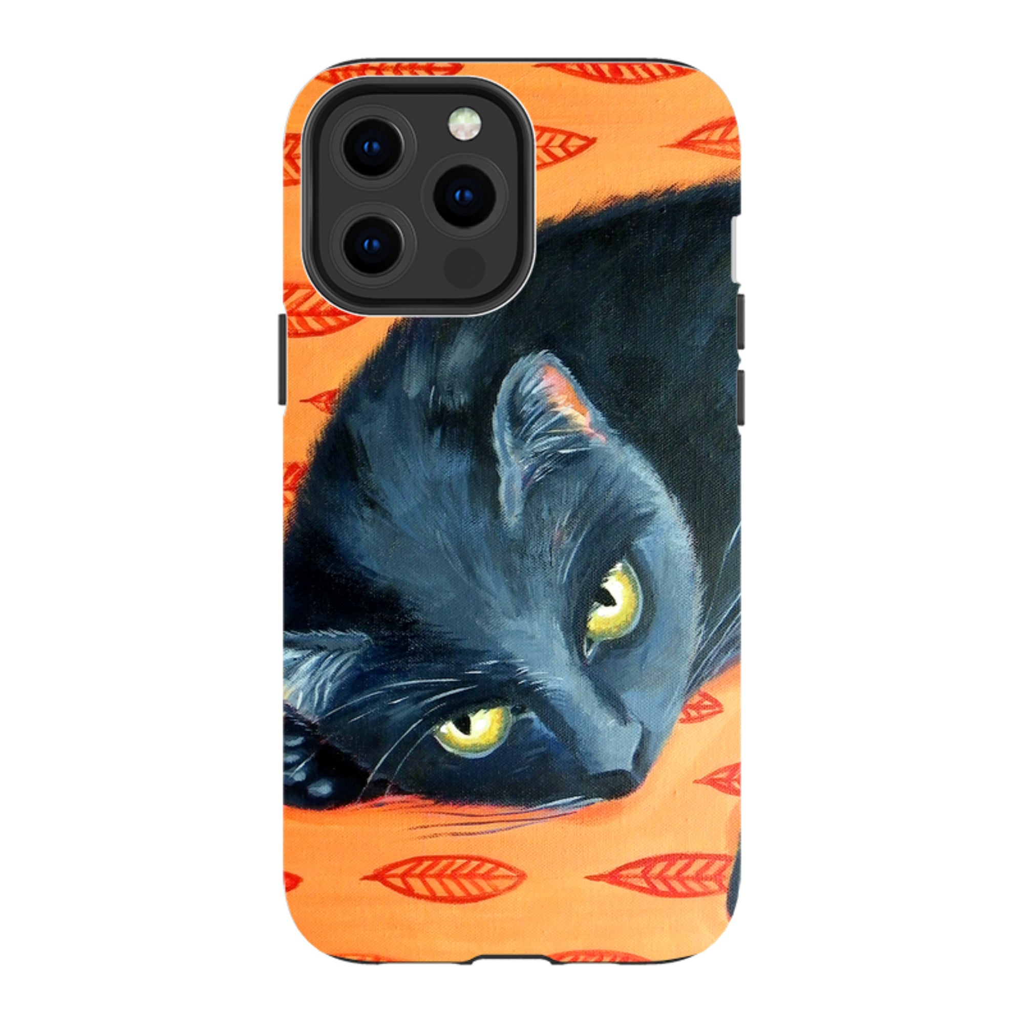 iPhone MagSafe Tough Case - Black Cat By Mary Stubberfield