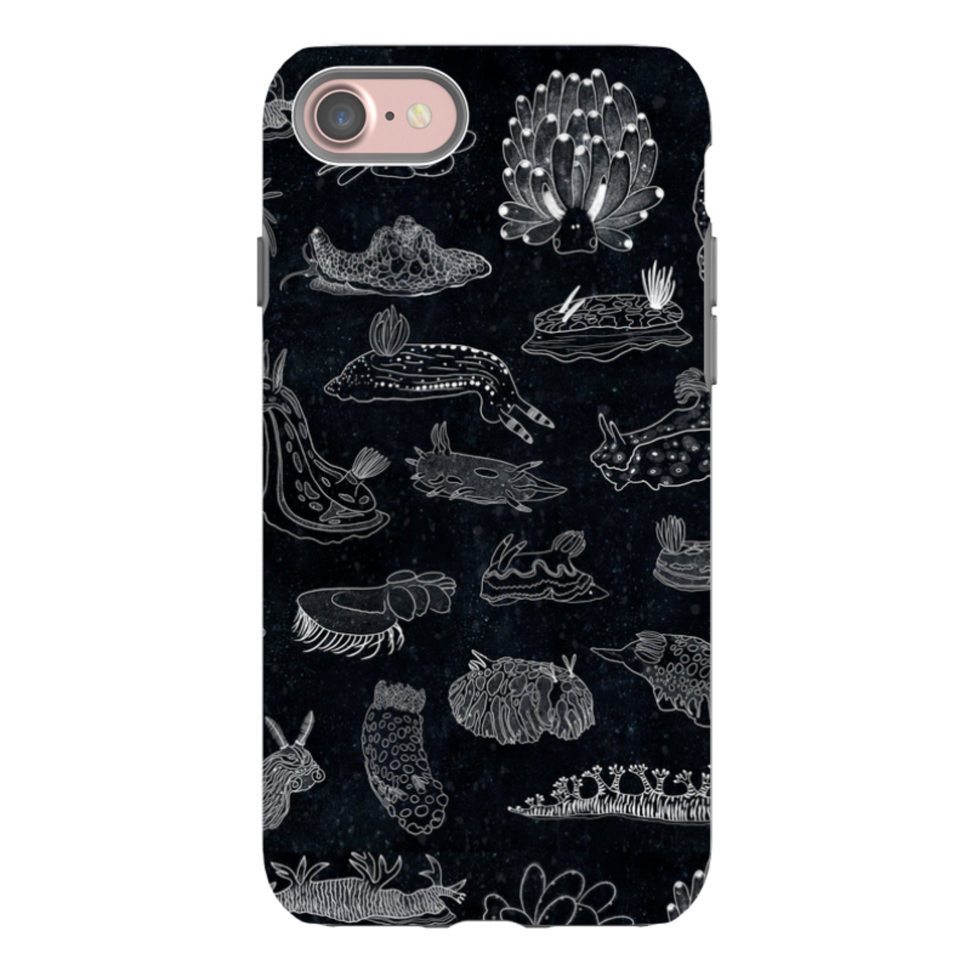 iPhone Tough Case - Nudibranch Line Drawing By Katherine Quinn