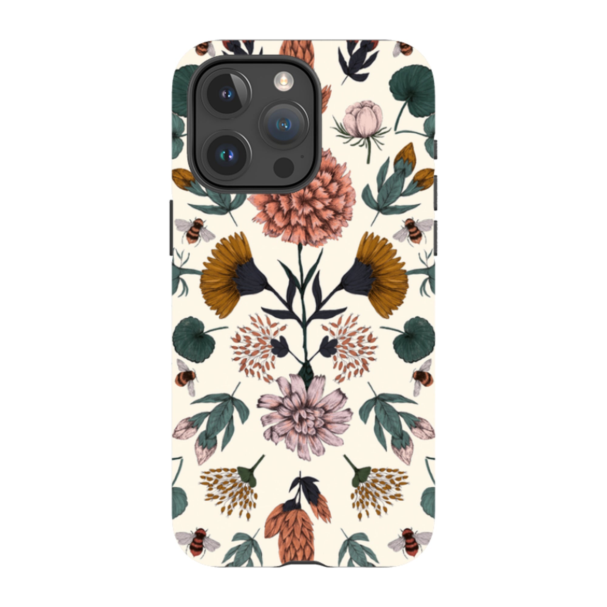 iPhone MagSafe Tough Case -  Floral Bees By Jade Mosinski
