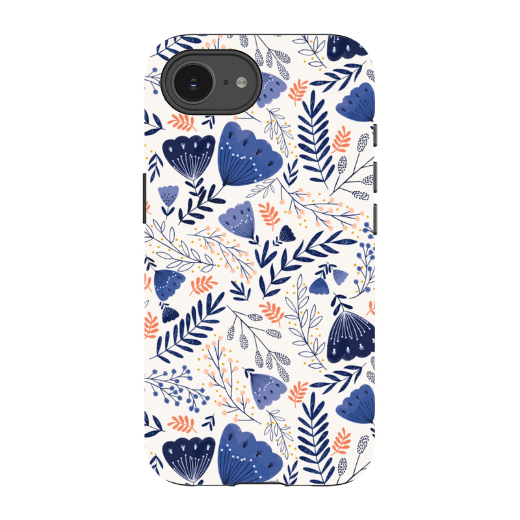 iPhone Tough Case - Blue Floral By Jade Mosinski