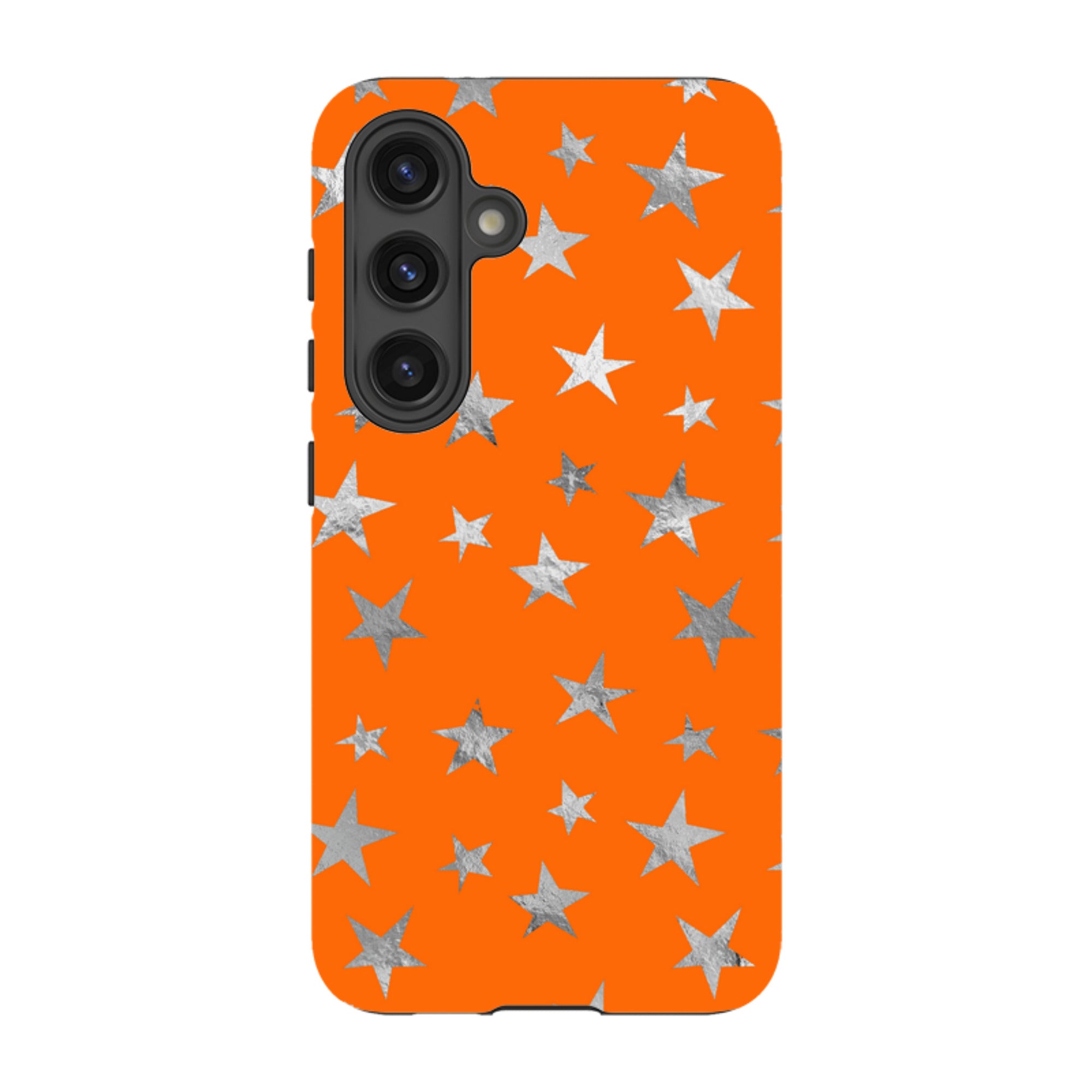 Samsung Tough Case - Orange and Silver Stars