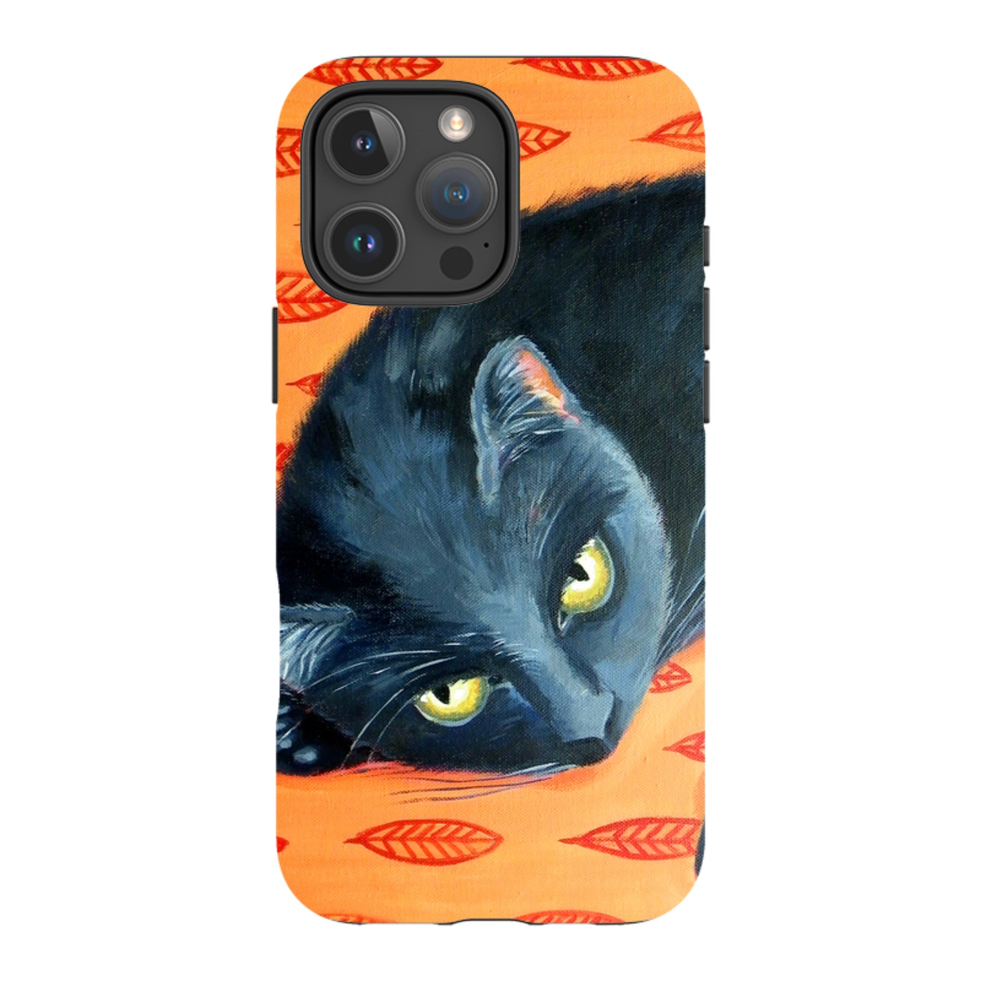 iPhone Tough Case - Black Cat By Mary Stubberfield