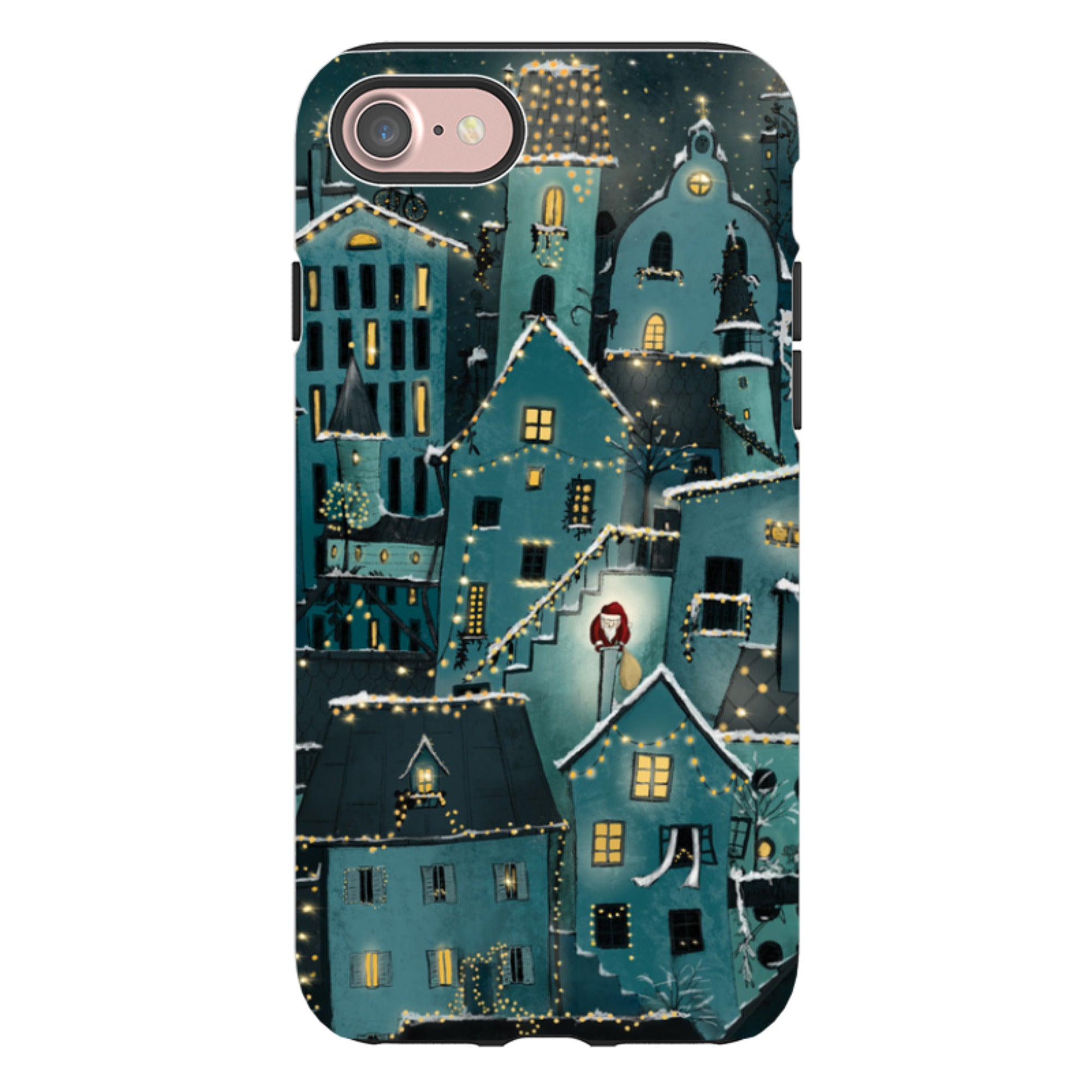 iPhone Tough Case - Citywinkles Blue By Maja Lindberg