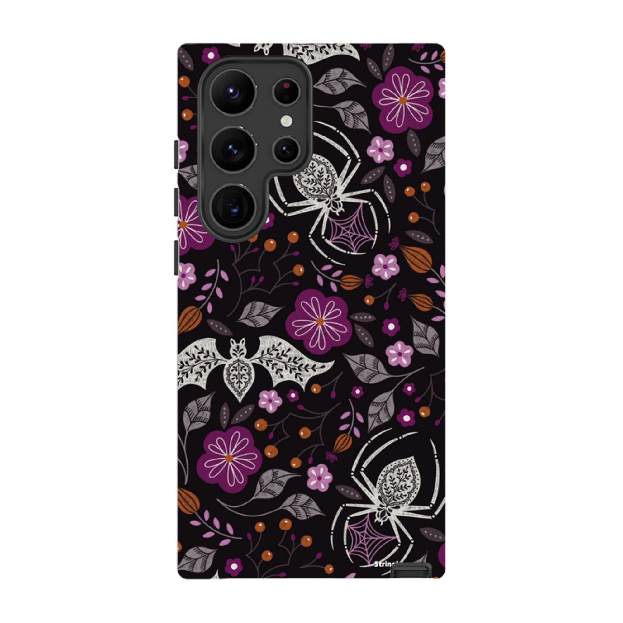 Samsung Tough Case - SpiderBat Pattern Black By Jenny Zemanek