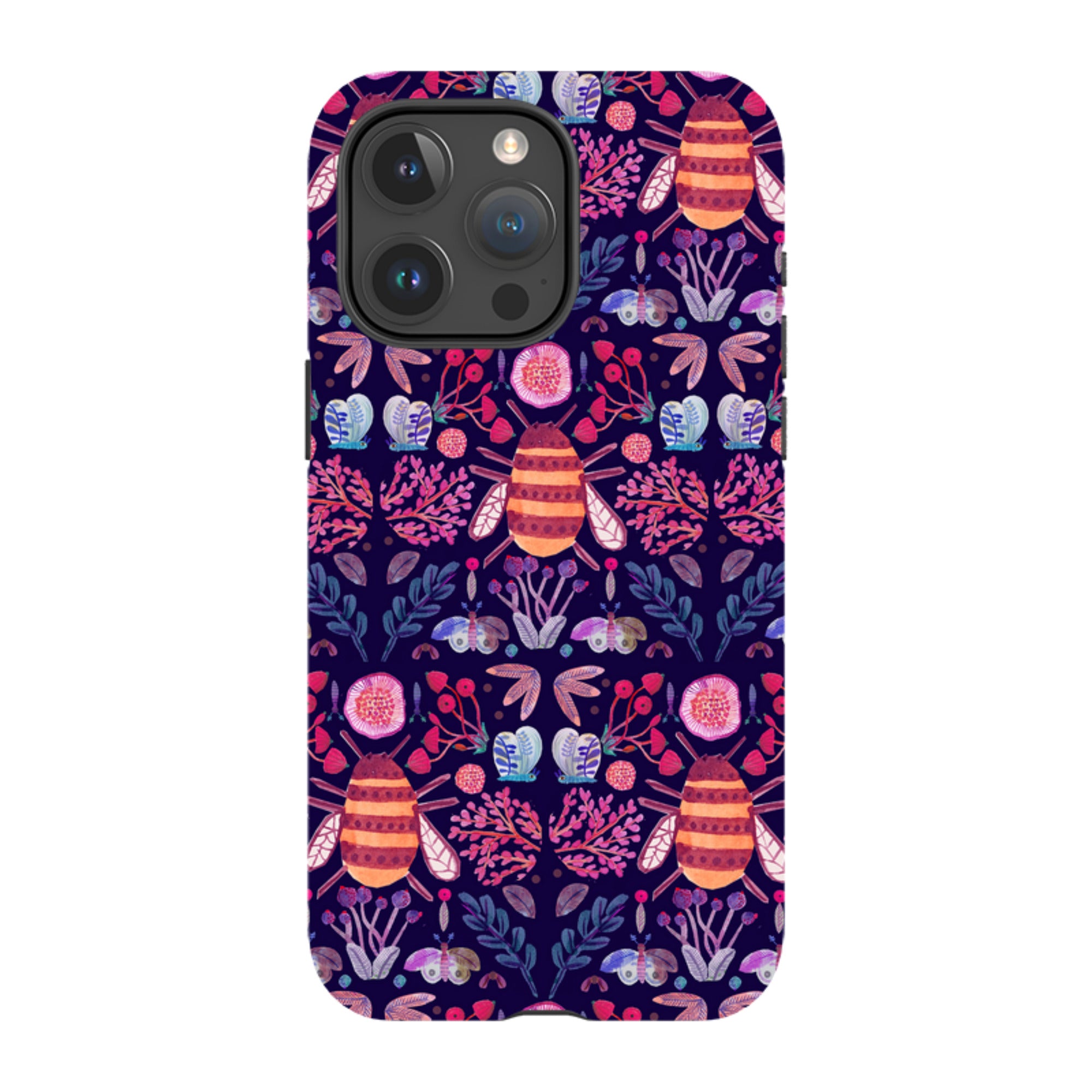 iPhone Tough Case - Botanics and Insects By Gabriela Larios