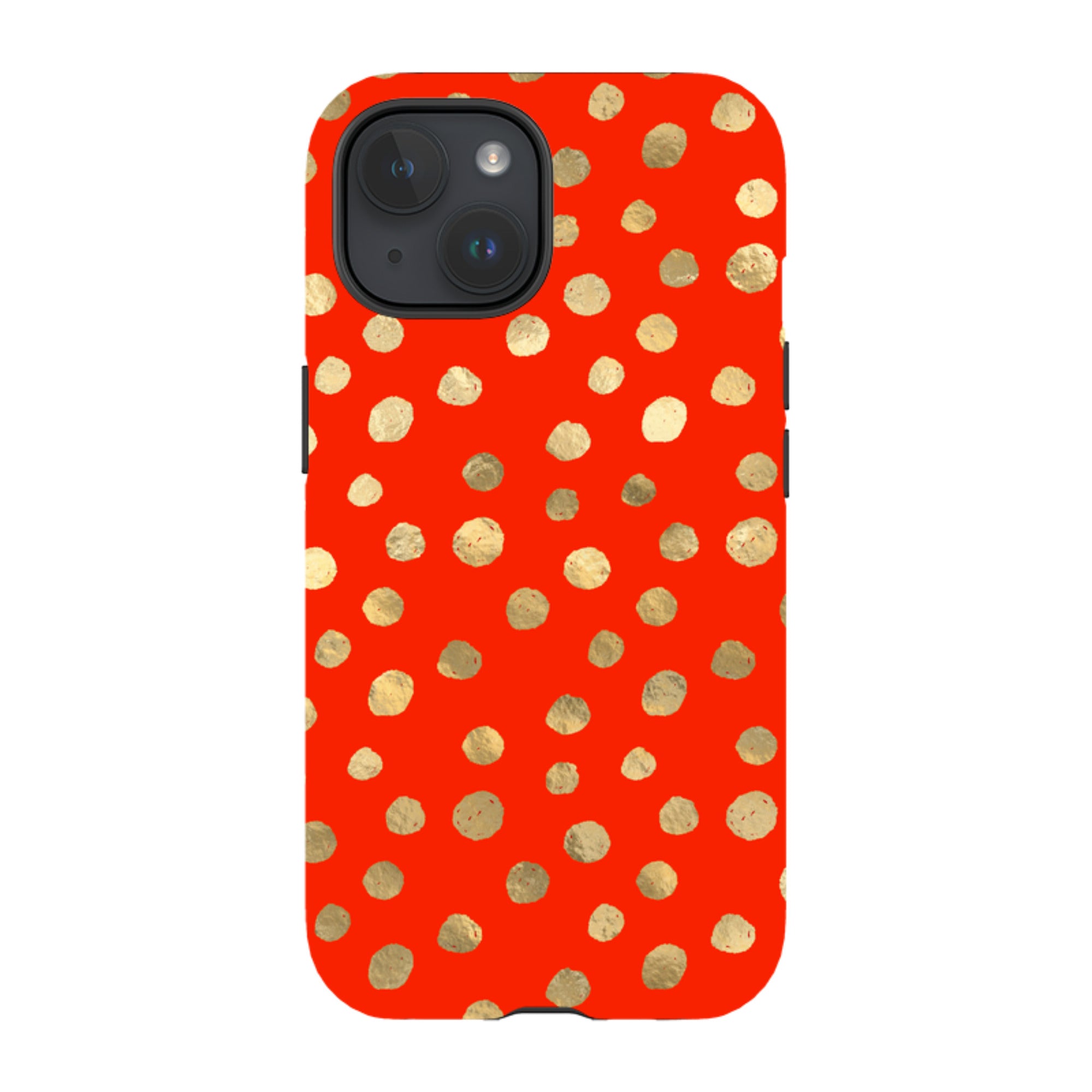iPhone MagSafe Tough Case -  Red and Golden Dots