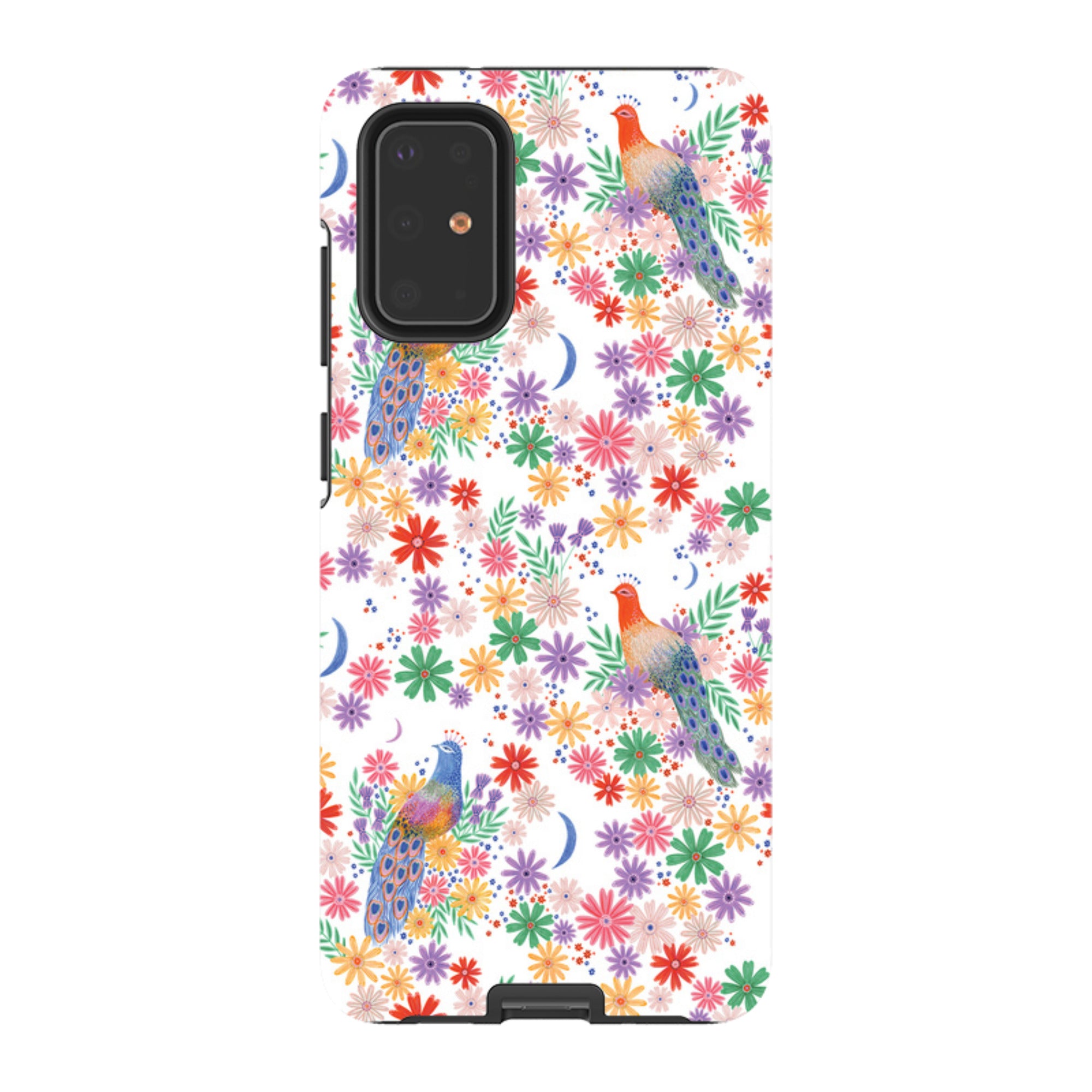 Samsung Tough Case - Peacock Pattern White By Lee Foster Wilson