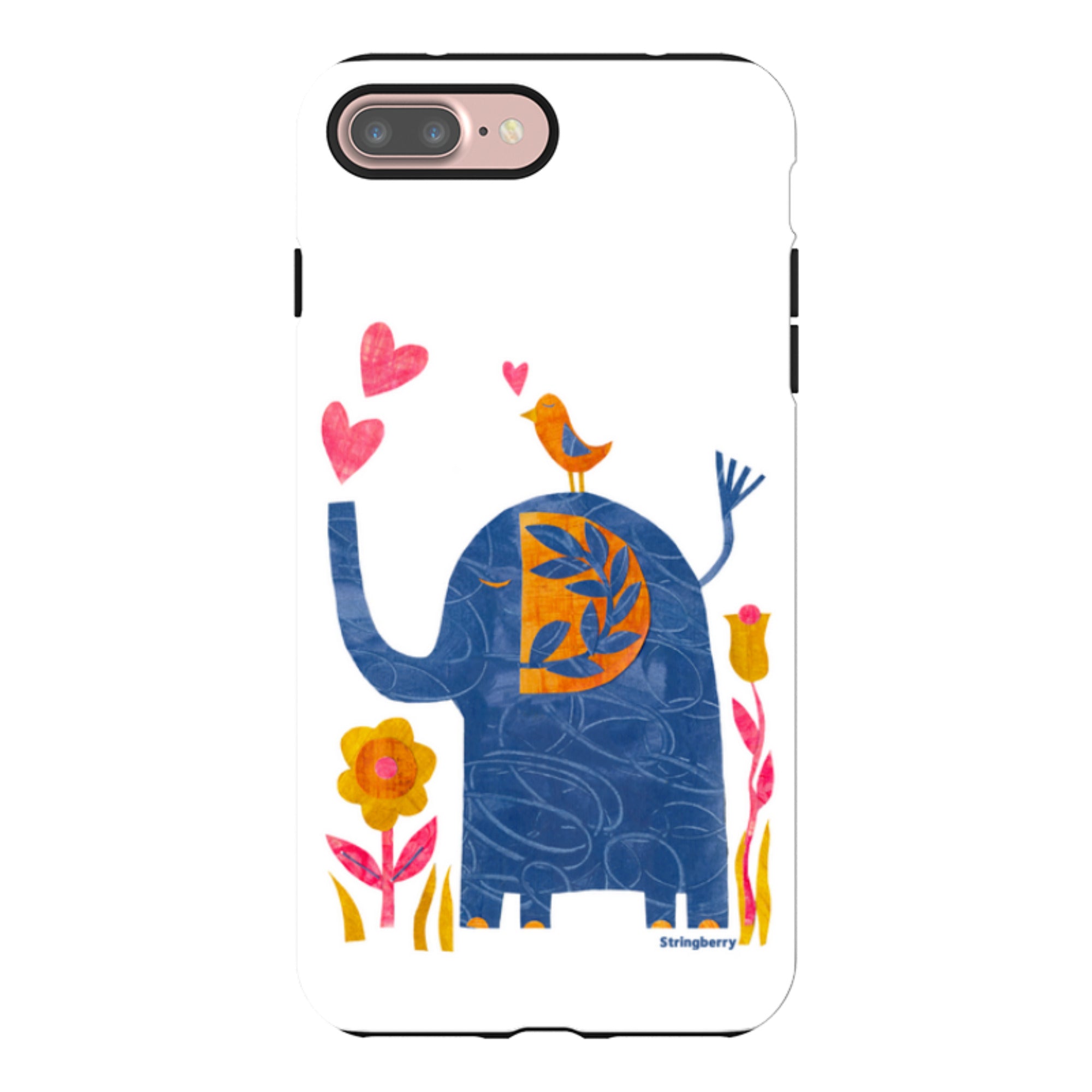 iPhone Tough Case - Elephant In Love By Tracey English