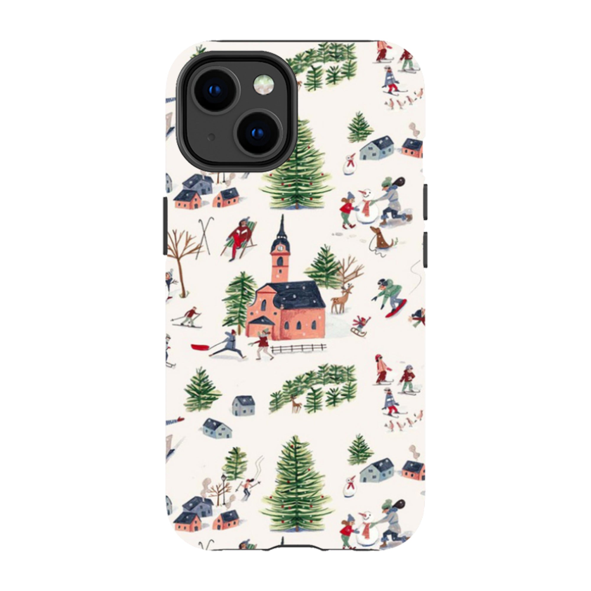 iPhone Tough Case - Skiing By Caroline Bonne Muller