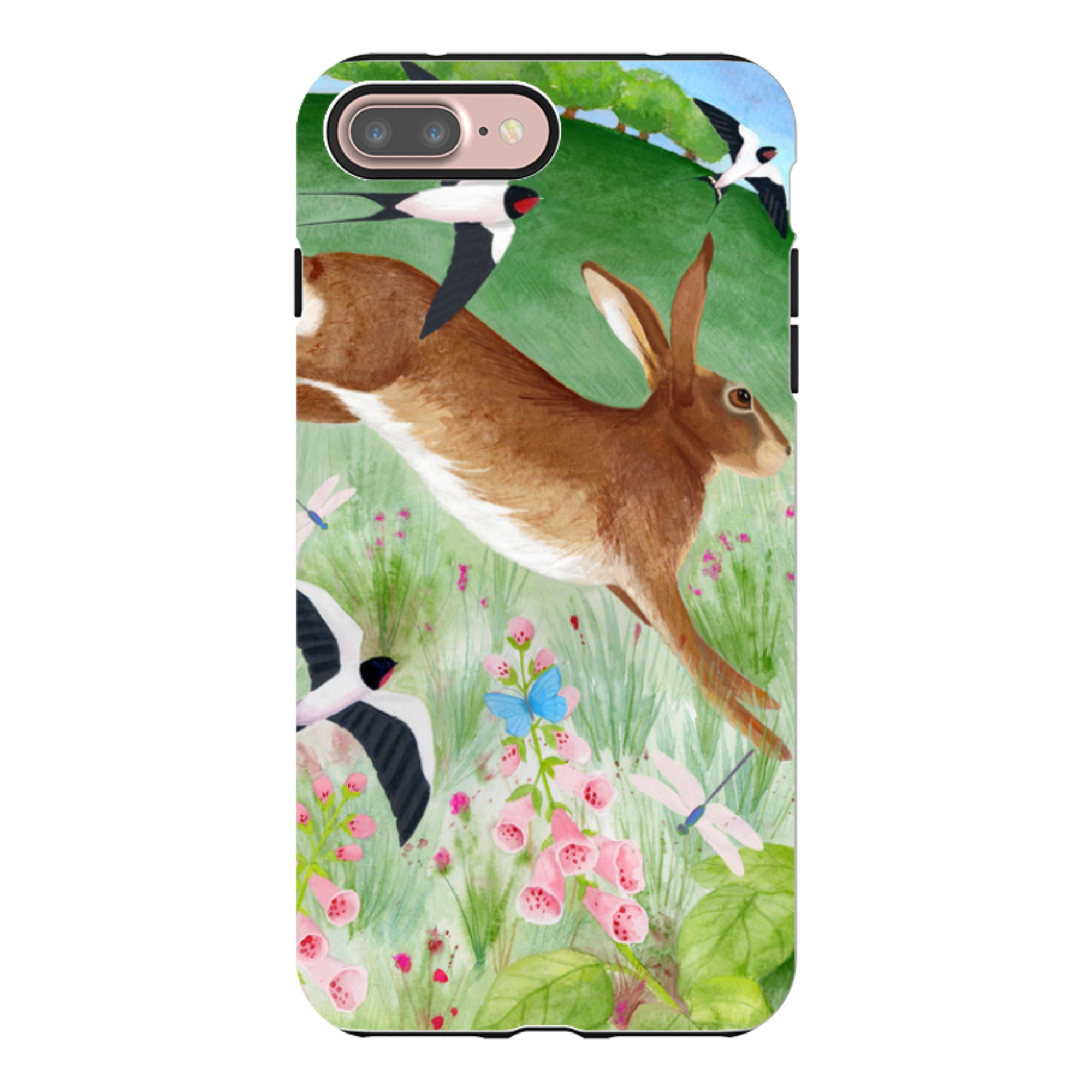 iPhone Tough Case - Hares And Swallows By Bex Parkin