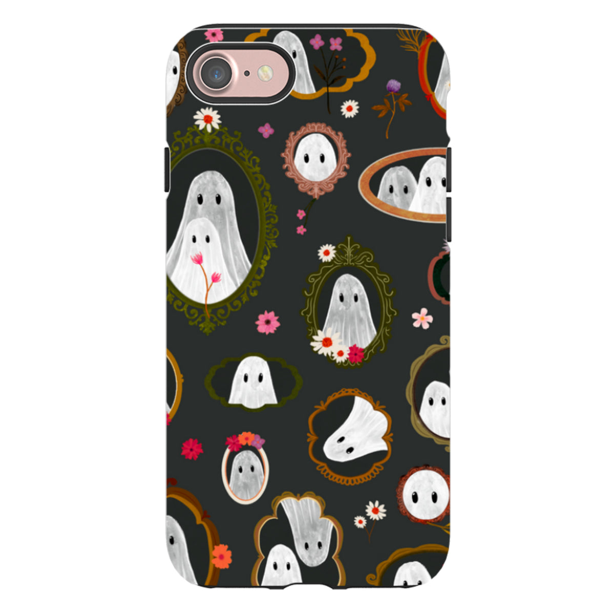 iPhone Tough Case - Framed Ghosts - Charcoal By Katherine Quinn
