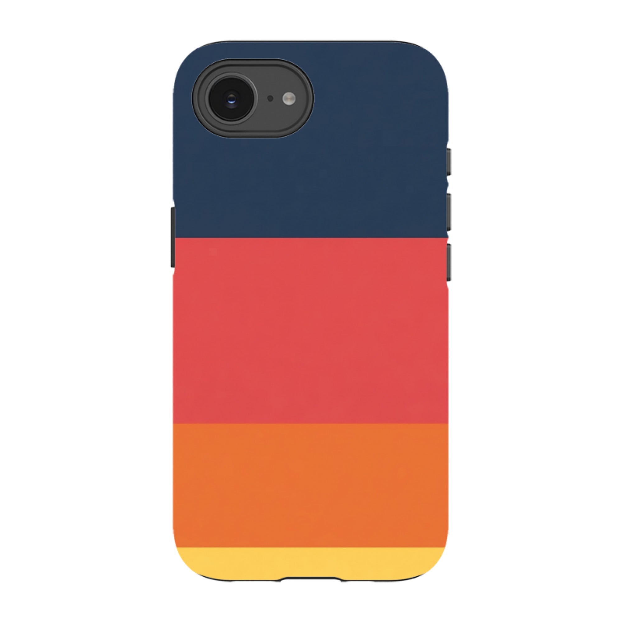 iPhone Tough Case - Navy Blue & Orange Gingham