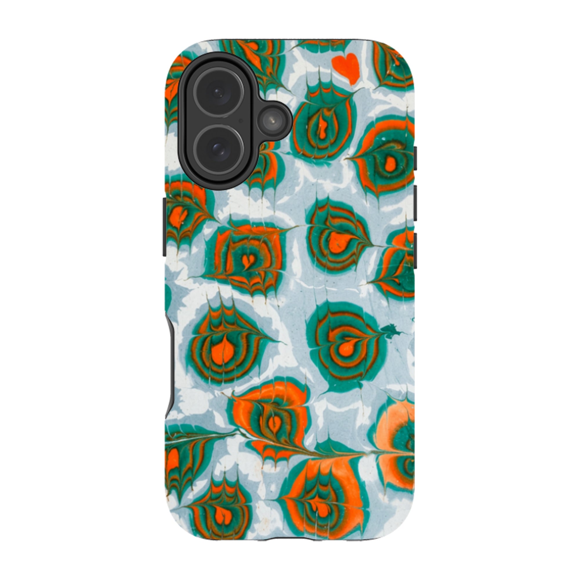 iPhone MagSafe Tough Case - Teal & Orange Marble