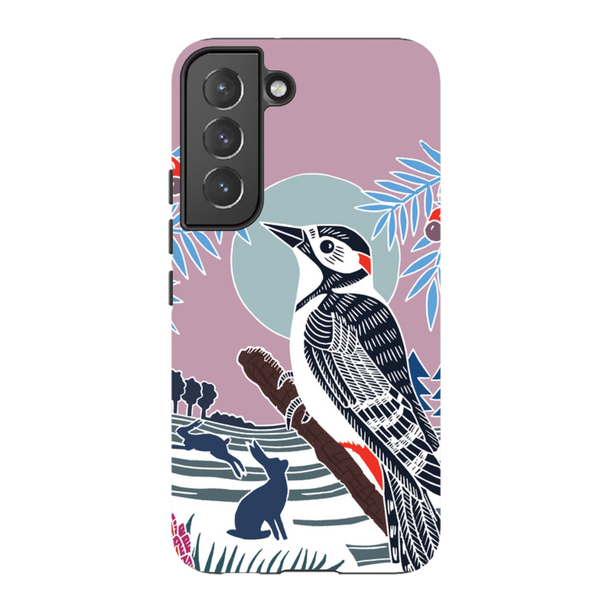 Samsung Tough Case - Woodpecker Pale By Kate Heiss
