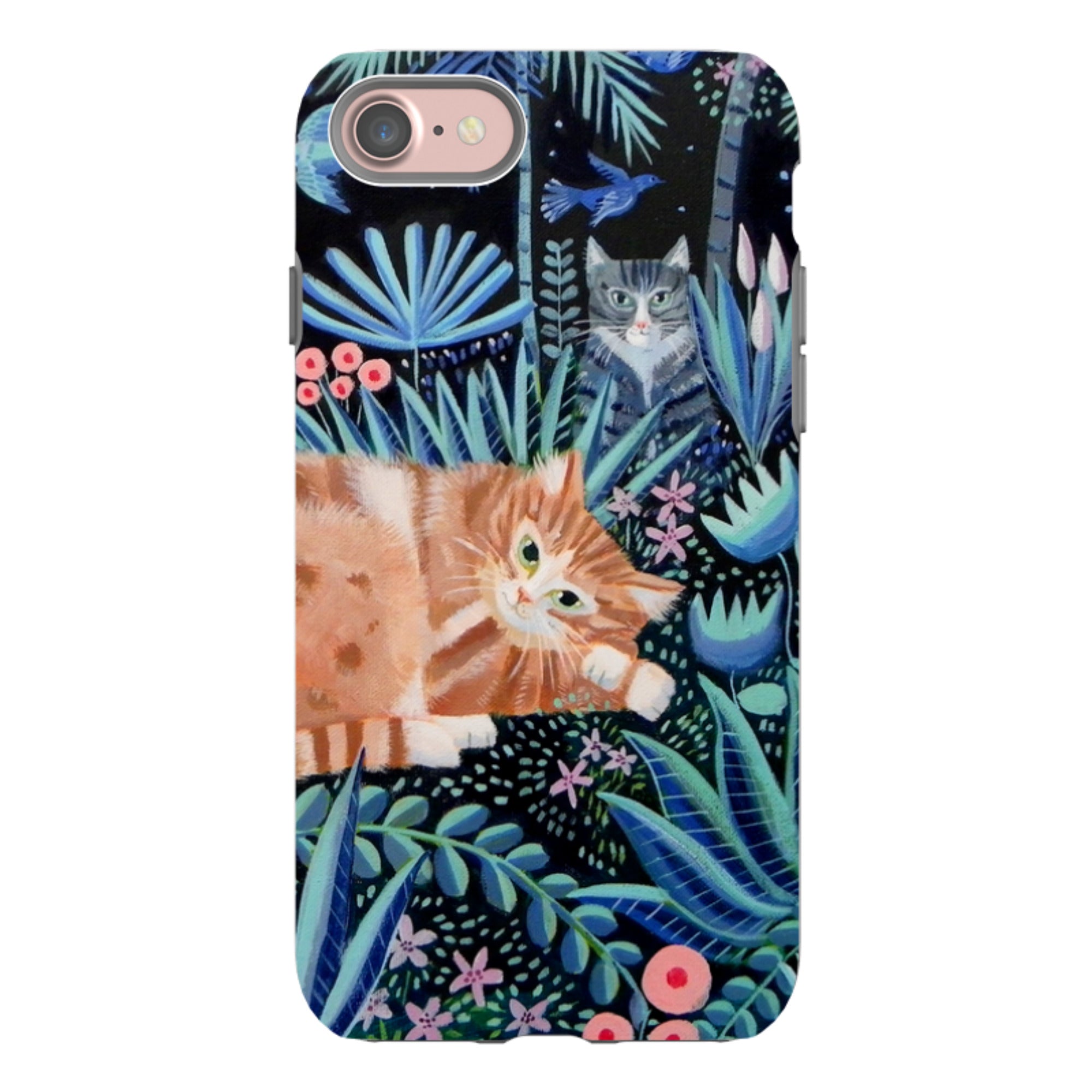 iPhone Tough Case - Night Cats By Mary Stubberfield