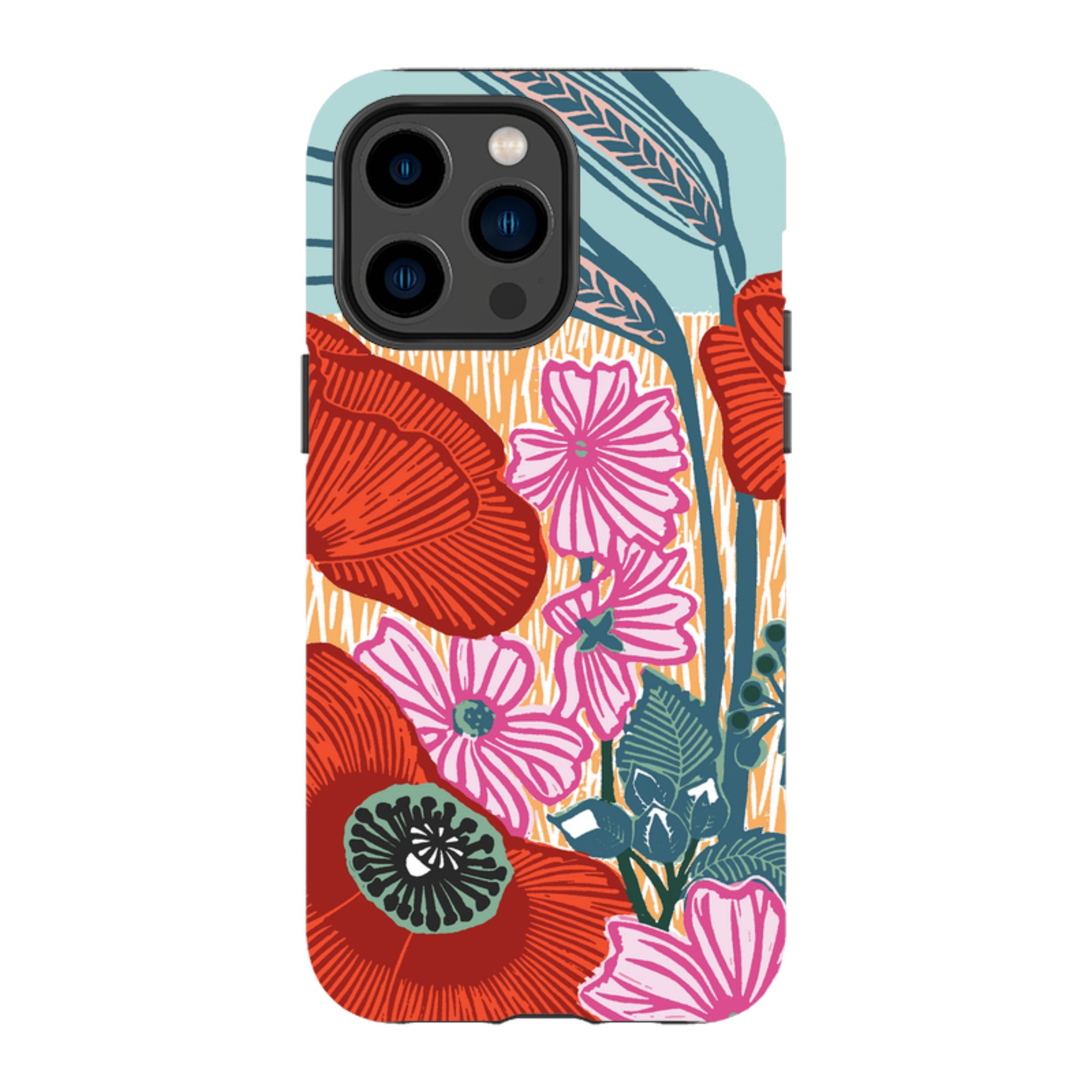 iPhone Tough Case - Wild Poppies By Kate Heiss