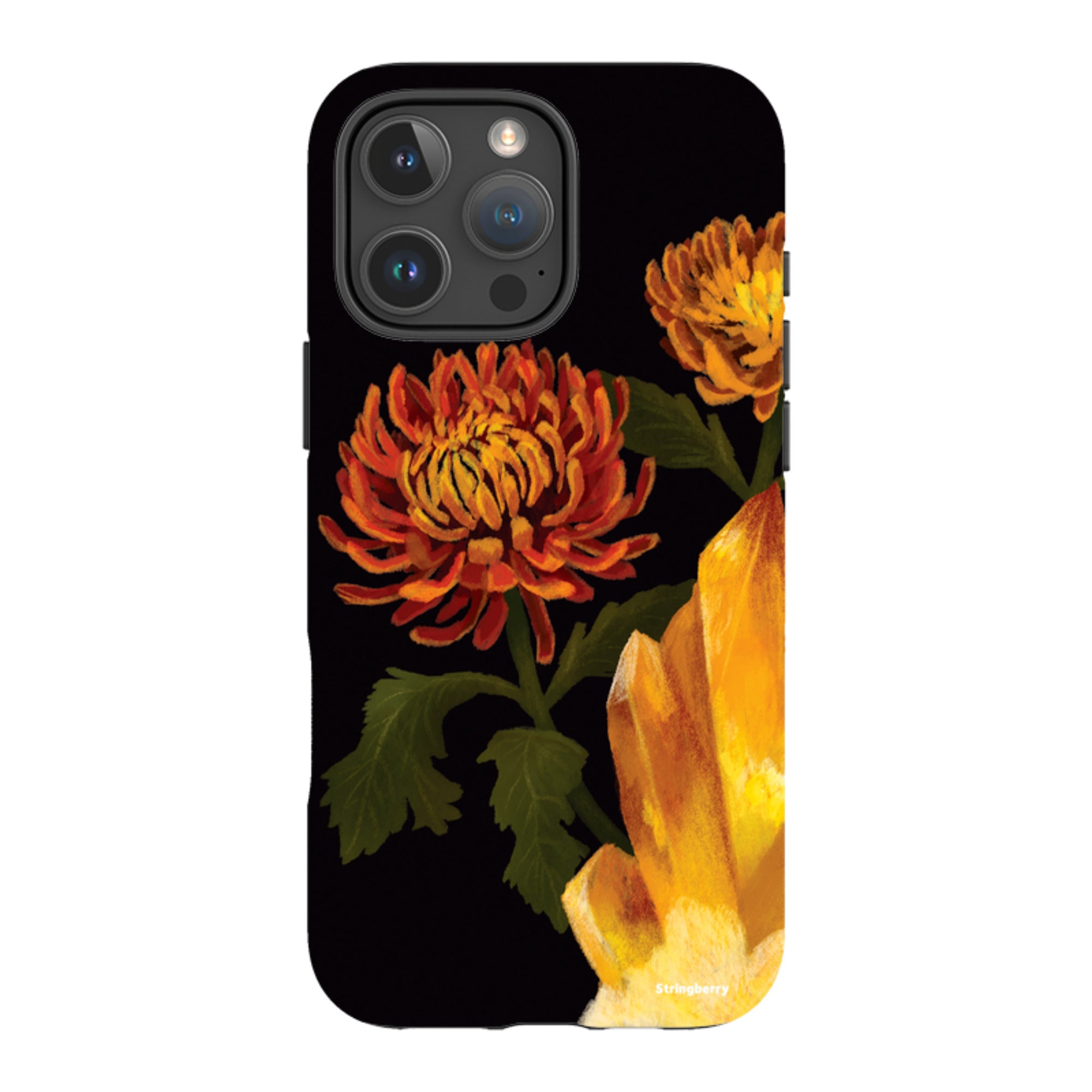 iPhone Tough Case - Chrysanthemum Citrine By Anna Stead