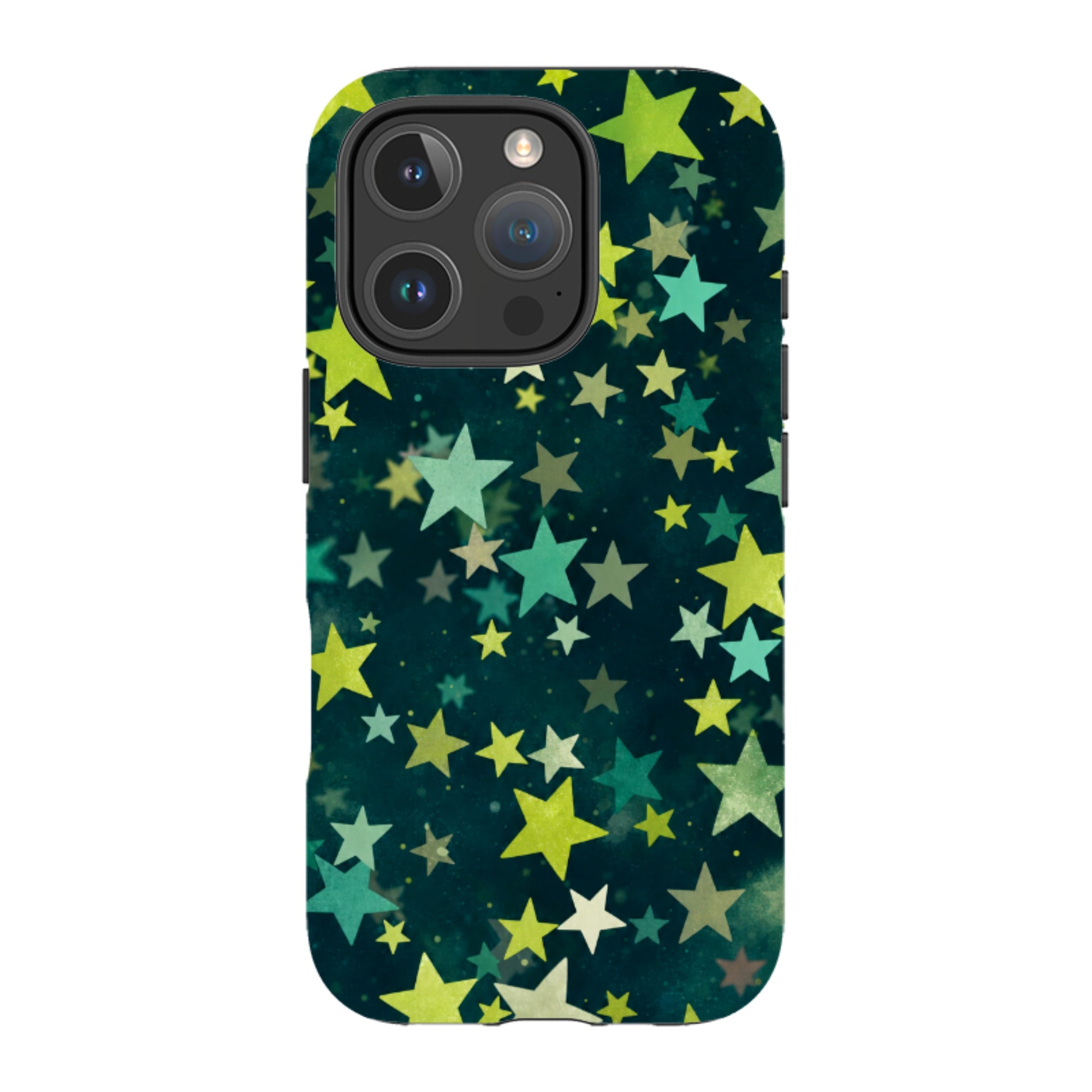 iPhone Tough Case - Green Galaxy Star