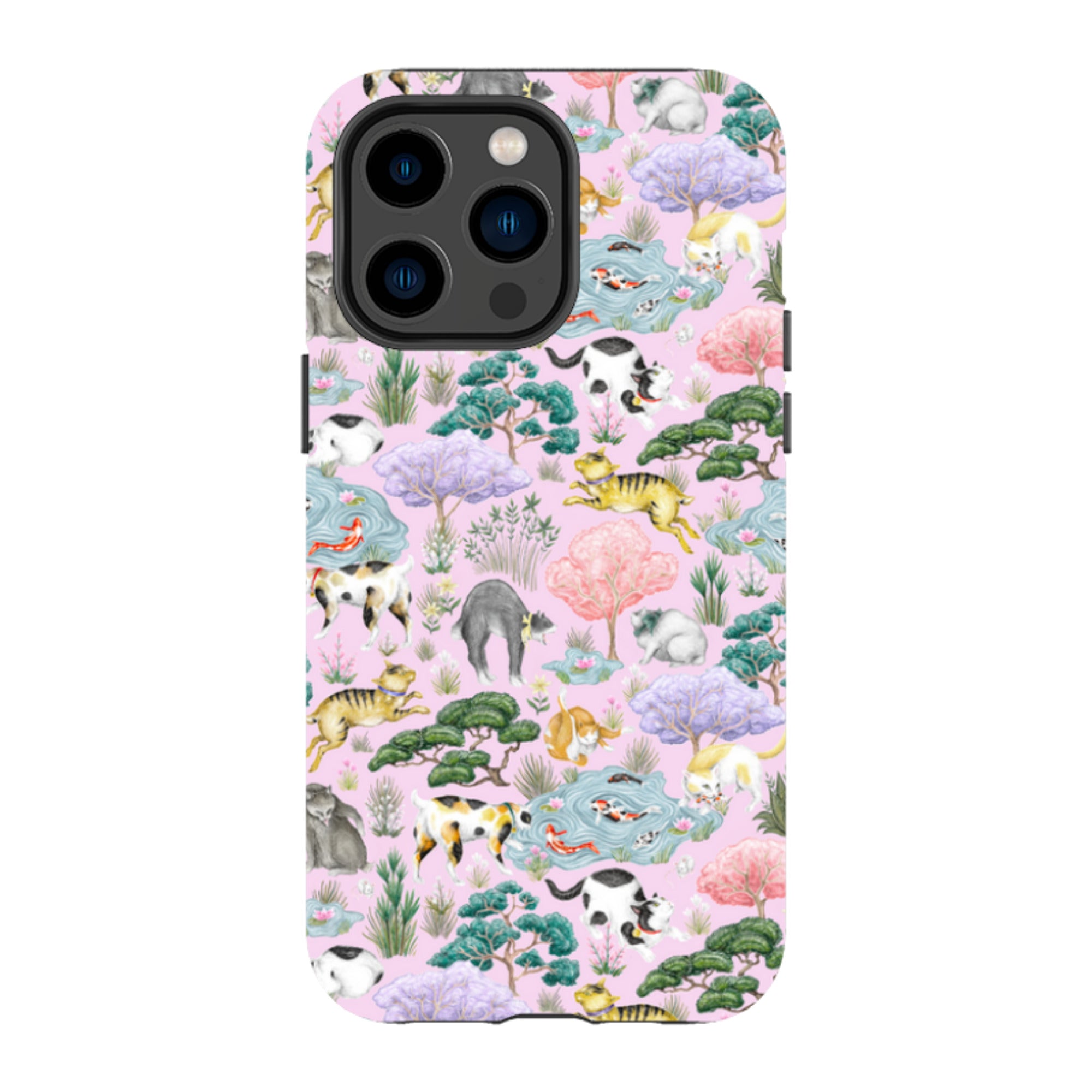 iPhone Tough Case - Cat Garden By Catherine Rowe