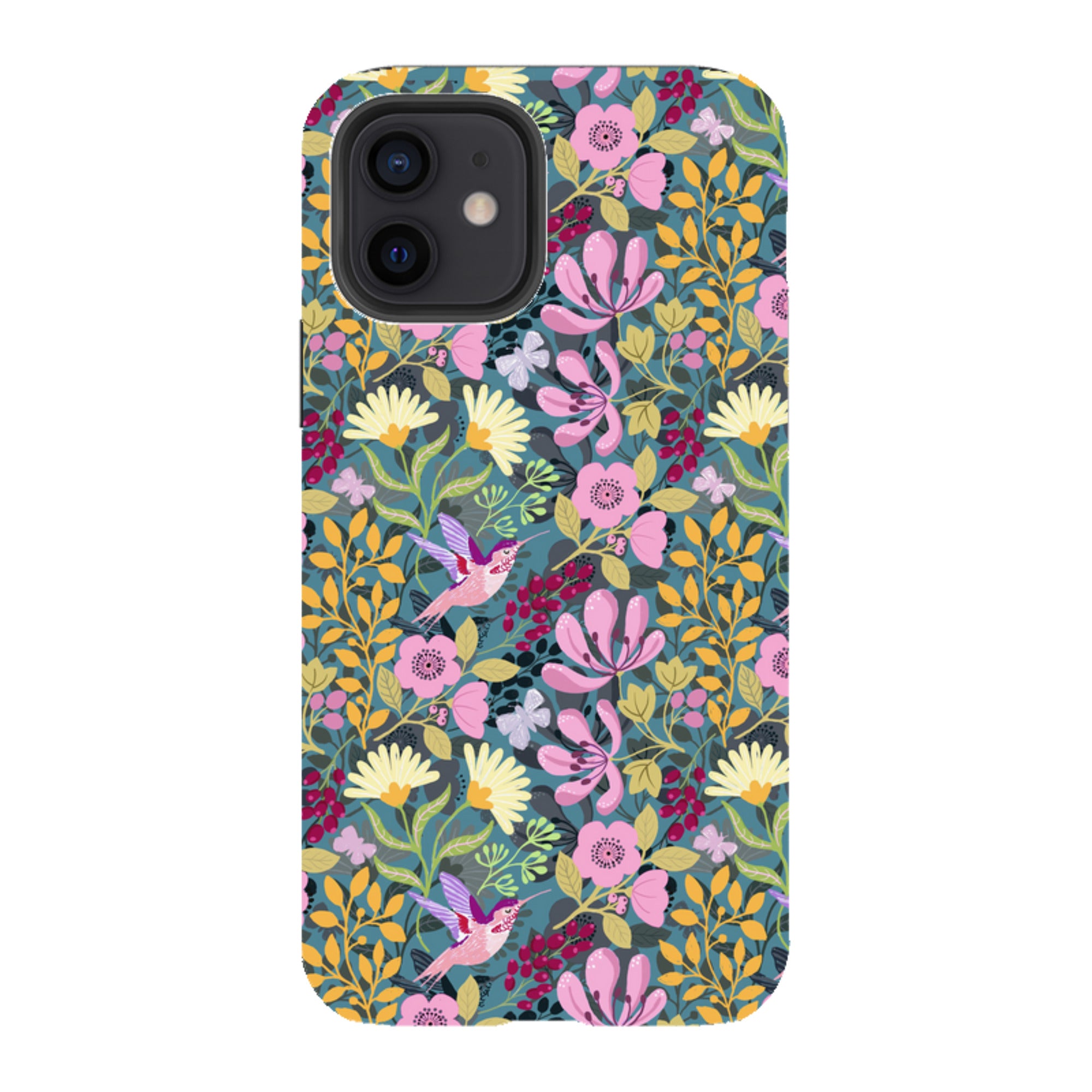 iPhone Tough Case - Hummingbird Pattern By Bex Parkin
