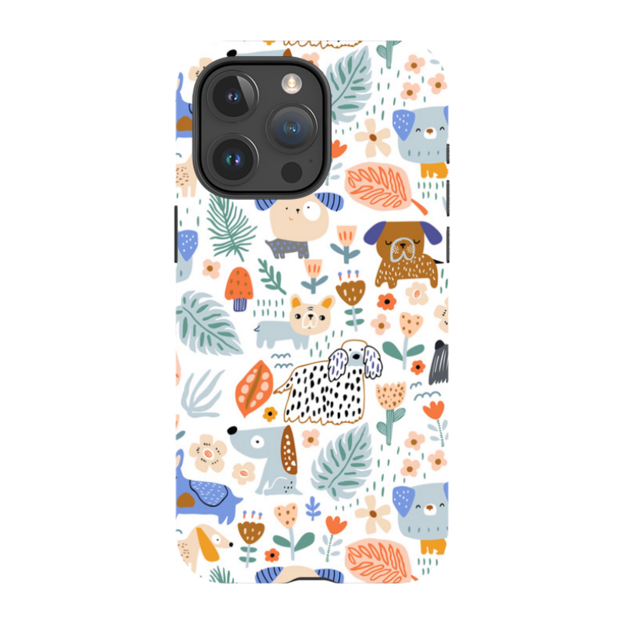 iPhone MagSafe Tough Case -  Dog Floral Pattern