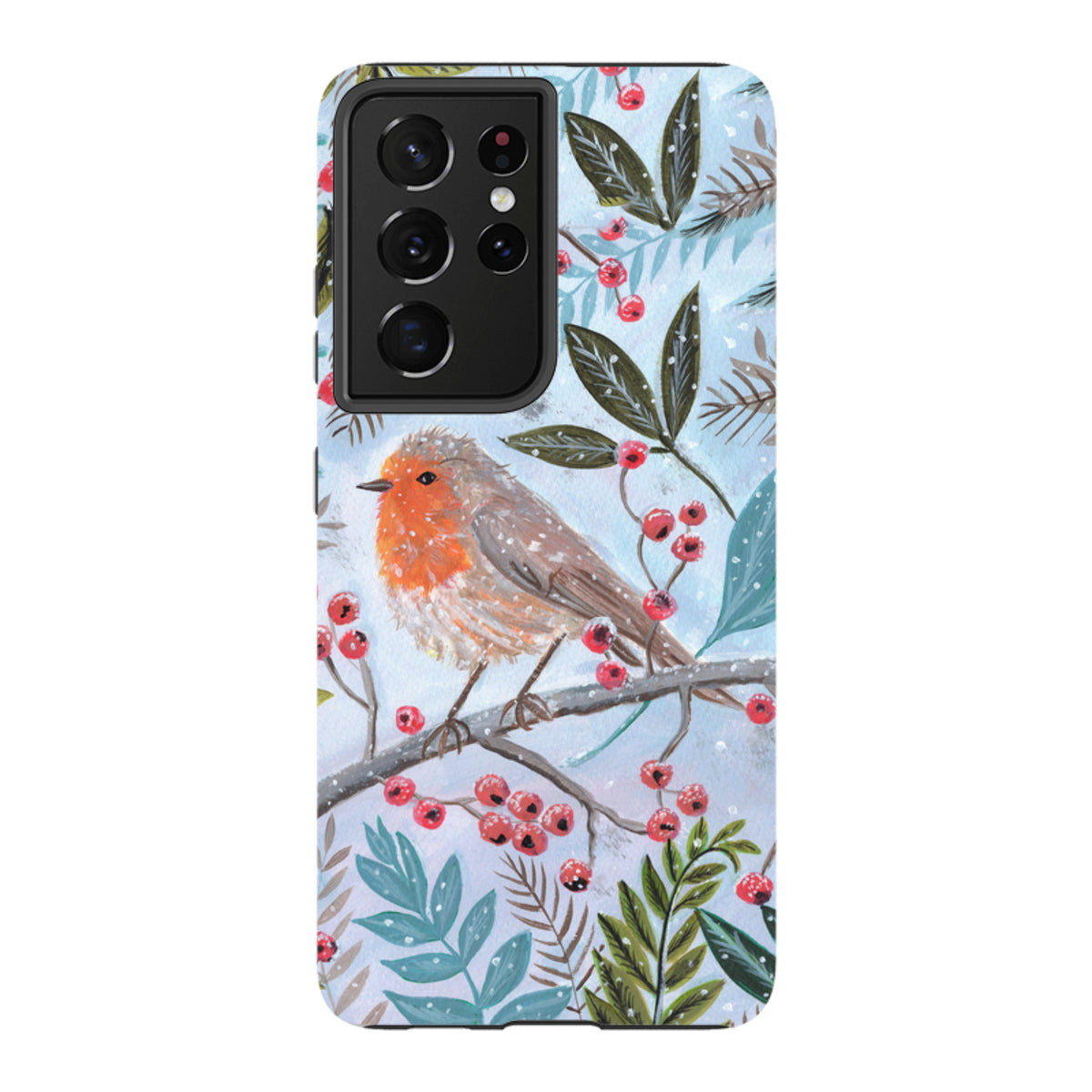 Samsung Tough Case - Robin With Berries By Mary Stubberfield