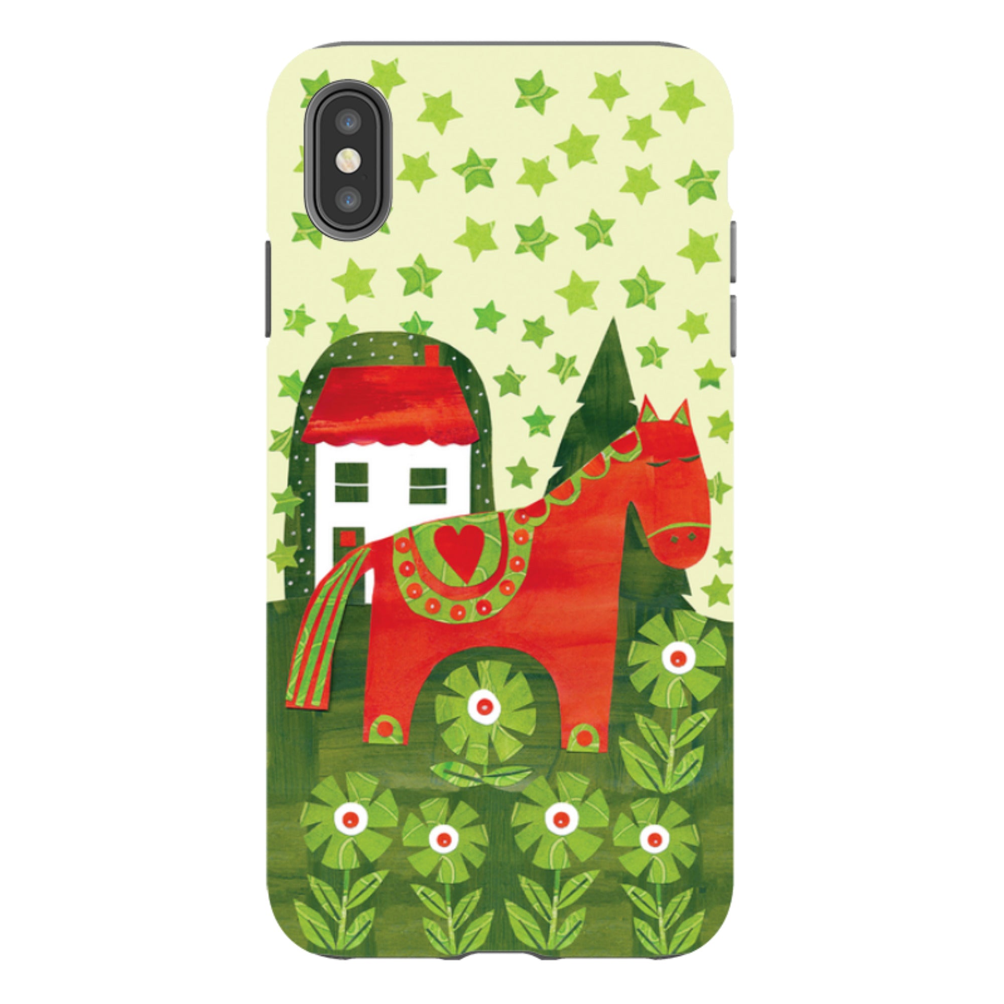iPhone Tough Case - Red Dala Horse By Tracey English