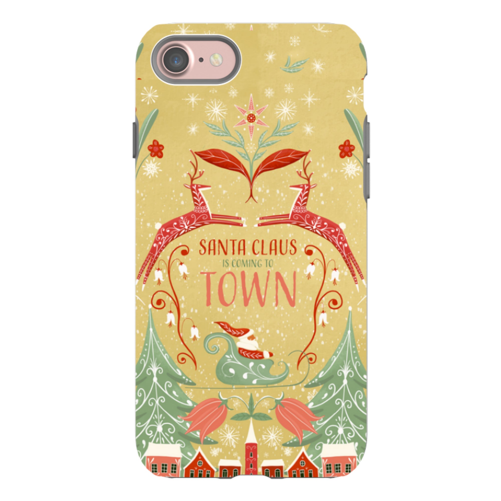 iPhone Tough Case - Santa Claus Is Coming To Town By Maja Lindberg