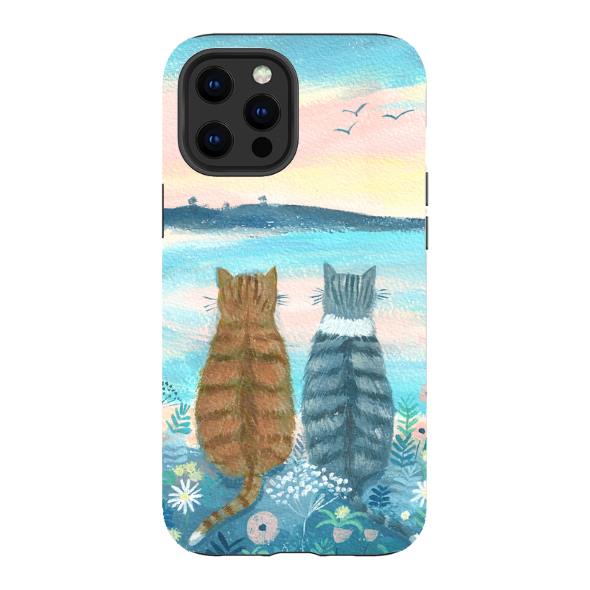 iPhone Tough Case - Sunset Cats 2 By Mary Stubberfield