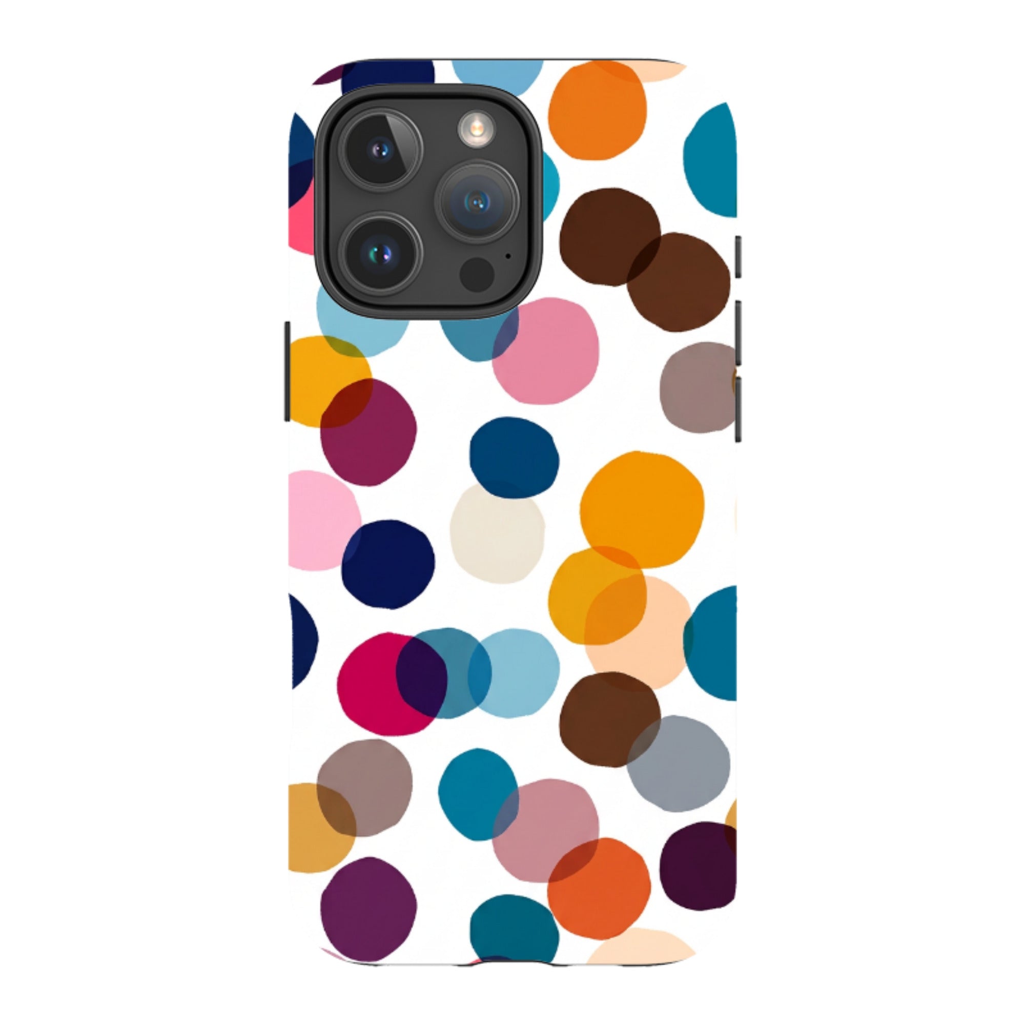 iPhone Tough Case - Multi-Color Polka Dot