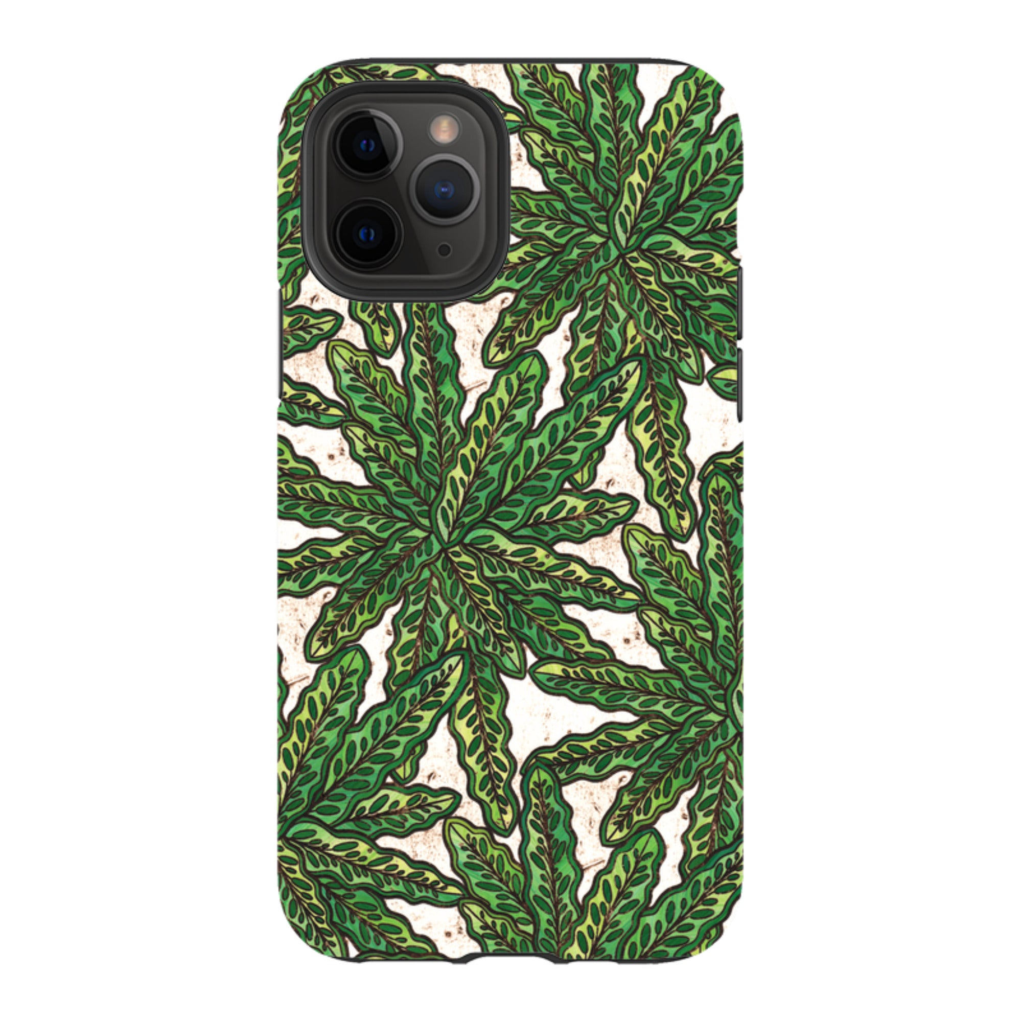 iPhone Tough Case - Green Floral By Amelia Bowman