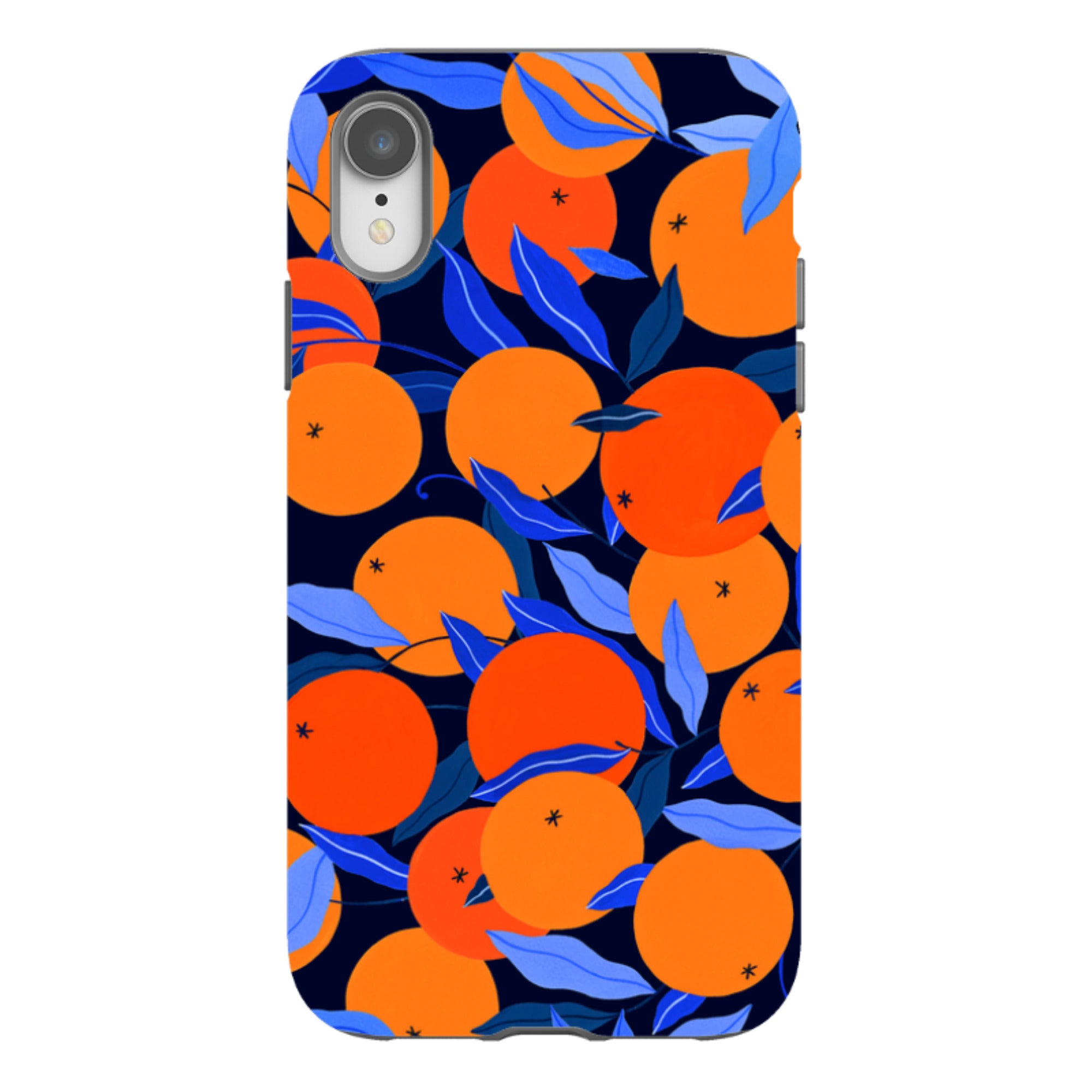 iPhone Tough Case - Arancello Navy Pattern By Madalina Andronic