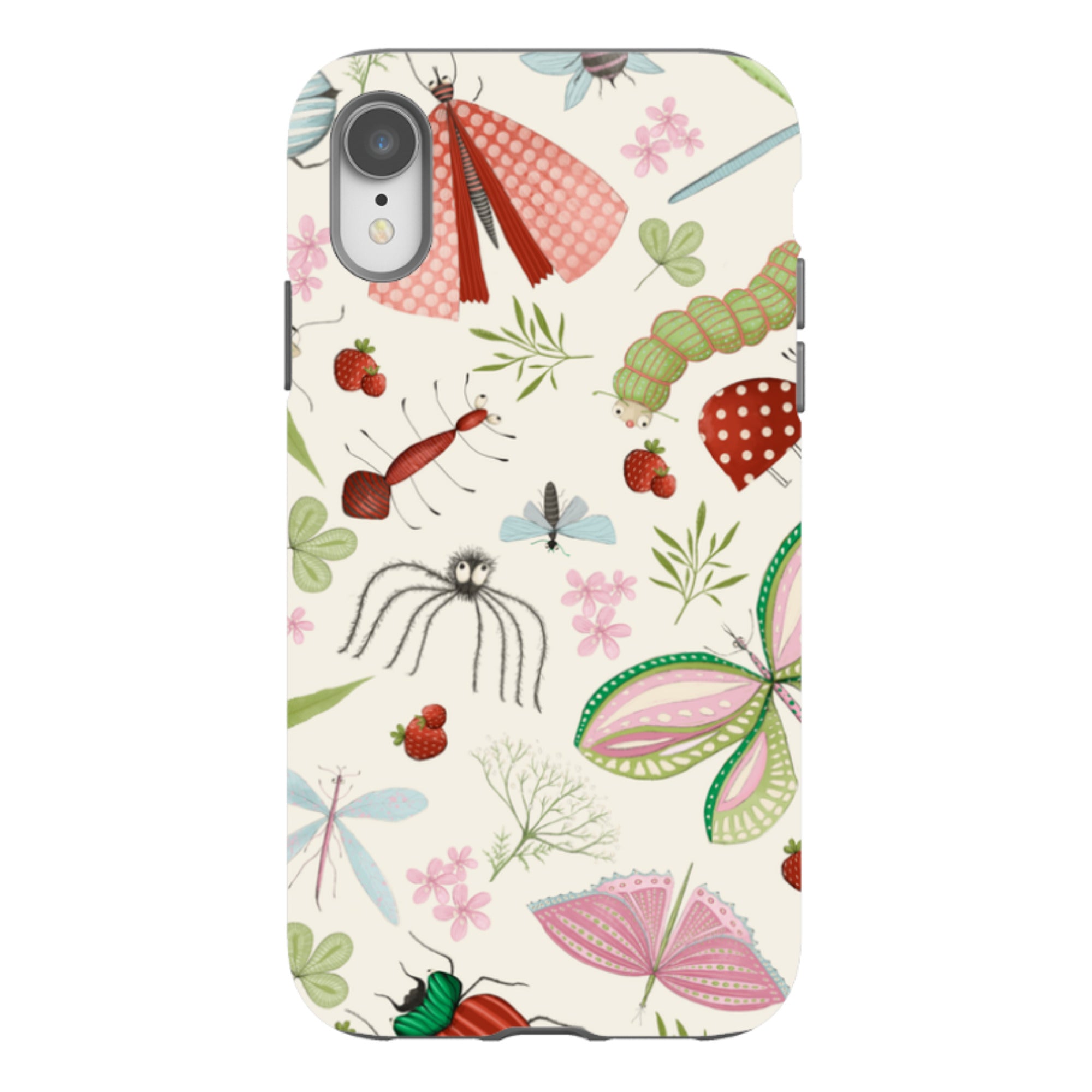 iPhone Tough Case - Insects Pattern By Maja Lindberg