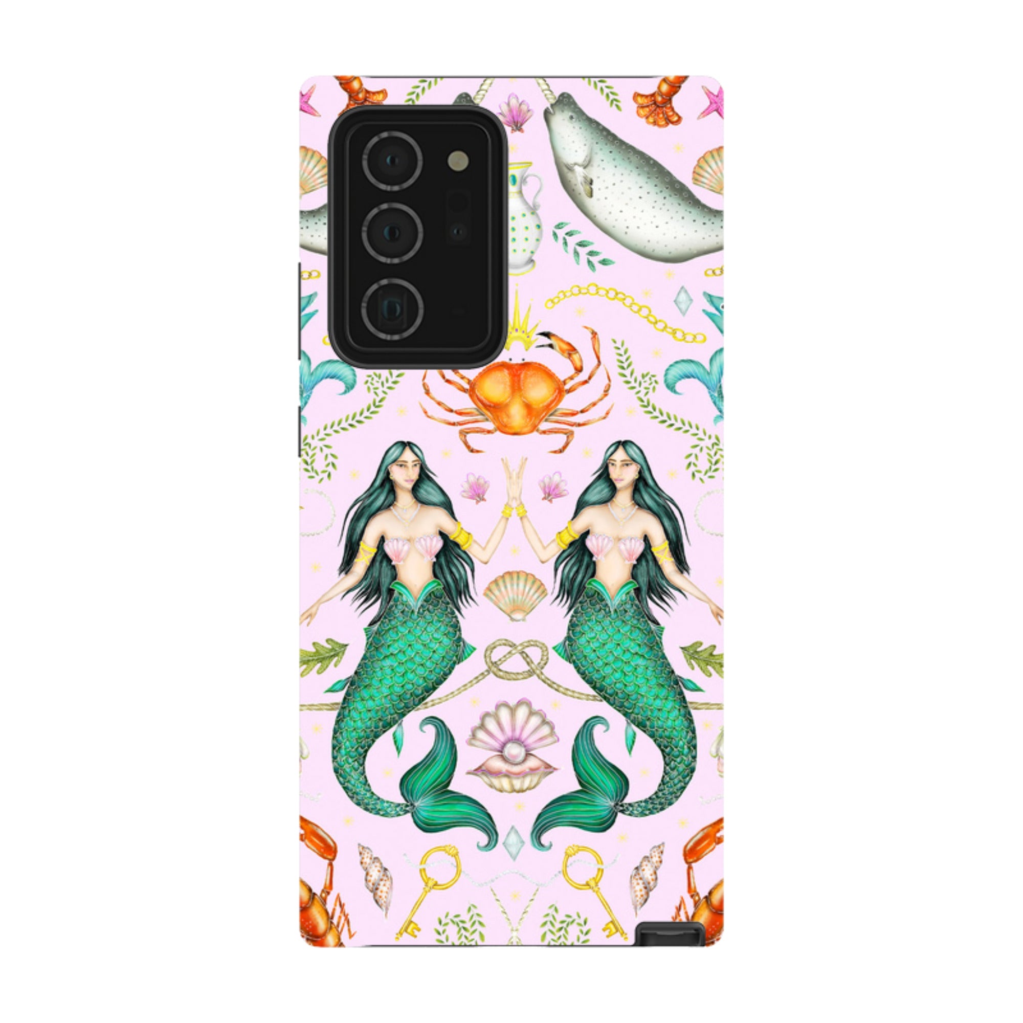 Samsung Tough Case - Tritons Treasure Pink By Catherine Rowe