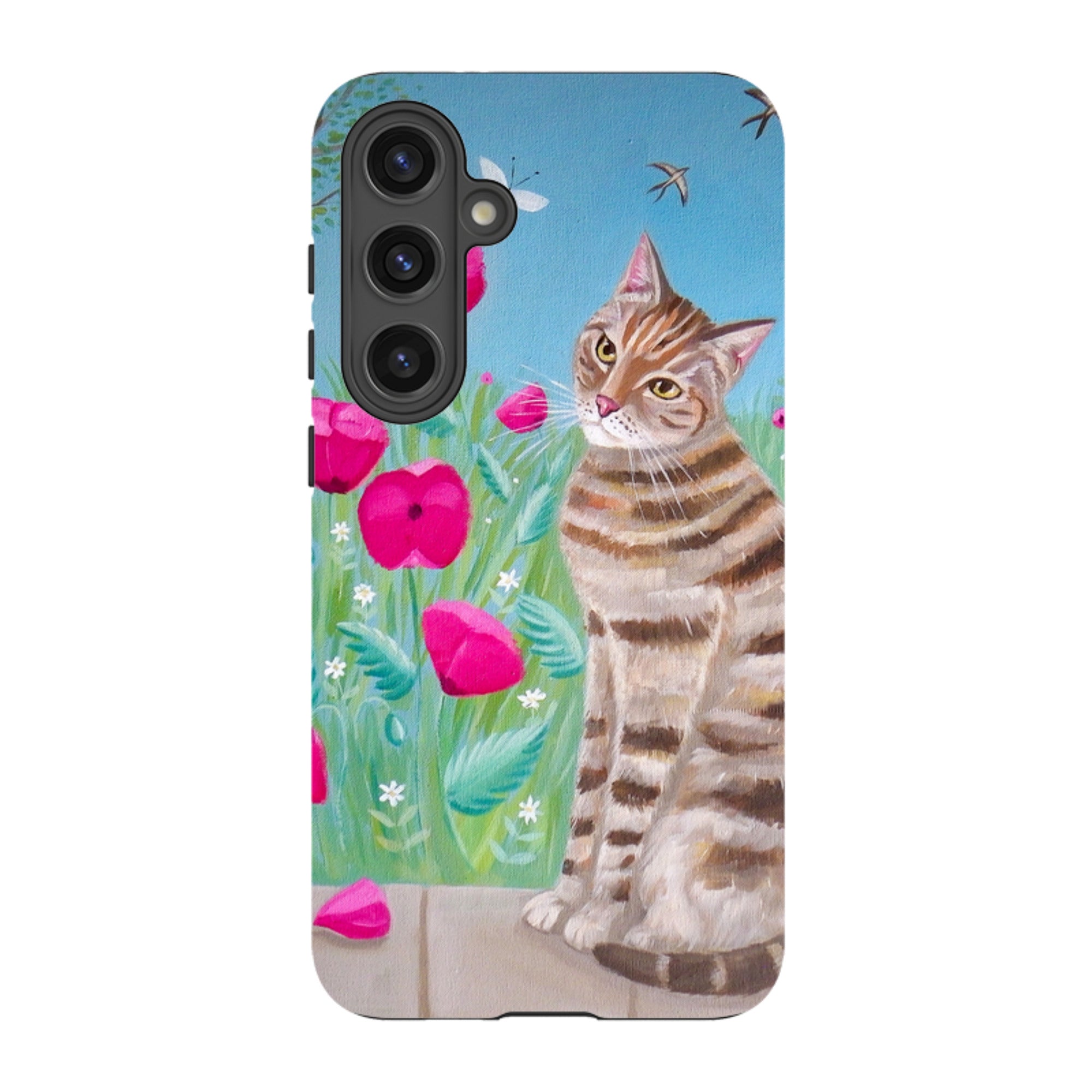 Samsung Tough Case - Cat Floral By Mary Stubberfield