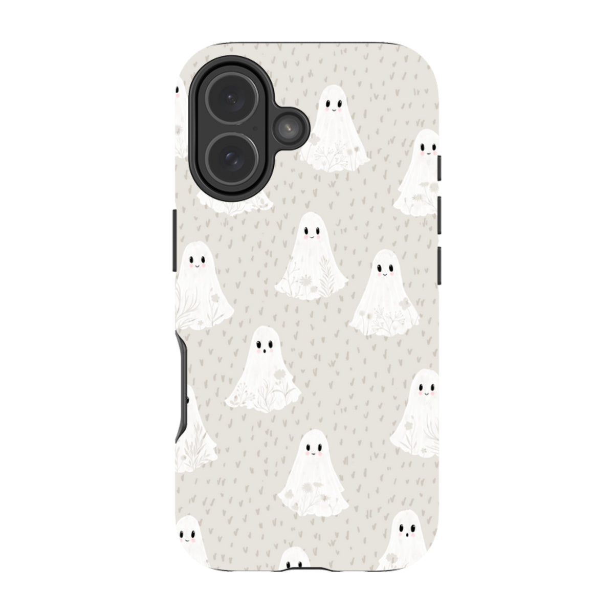 iPhone Tough Case - Floral Ghosts - Stone By Katherine Quinn
