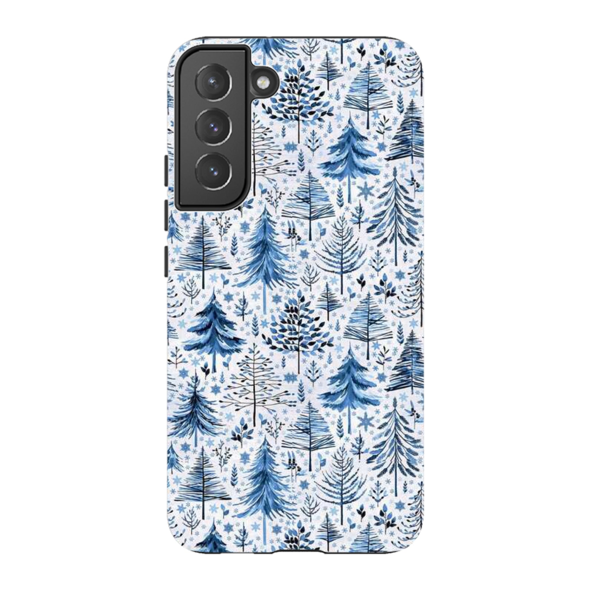 Samsung Tough Case - Blue Xmas Trees By Elisabeth Haager