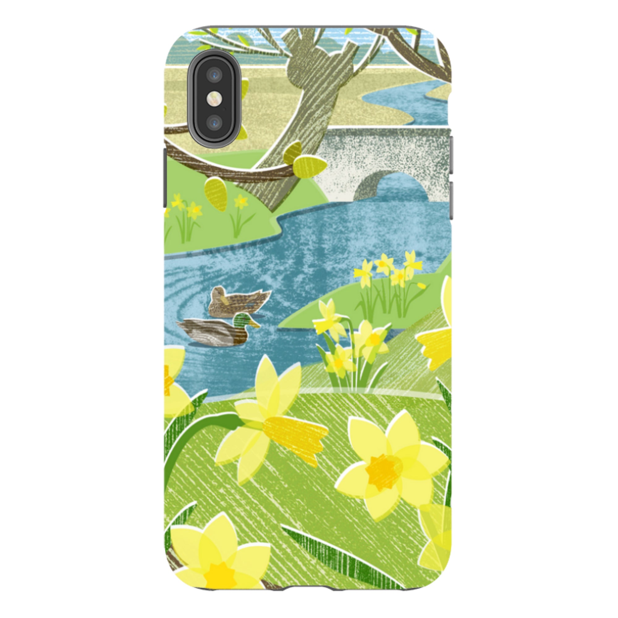 iPhone Tough Case - Daffs And Ducks By Liane Payne