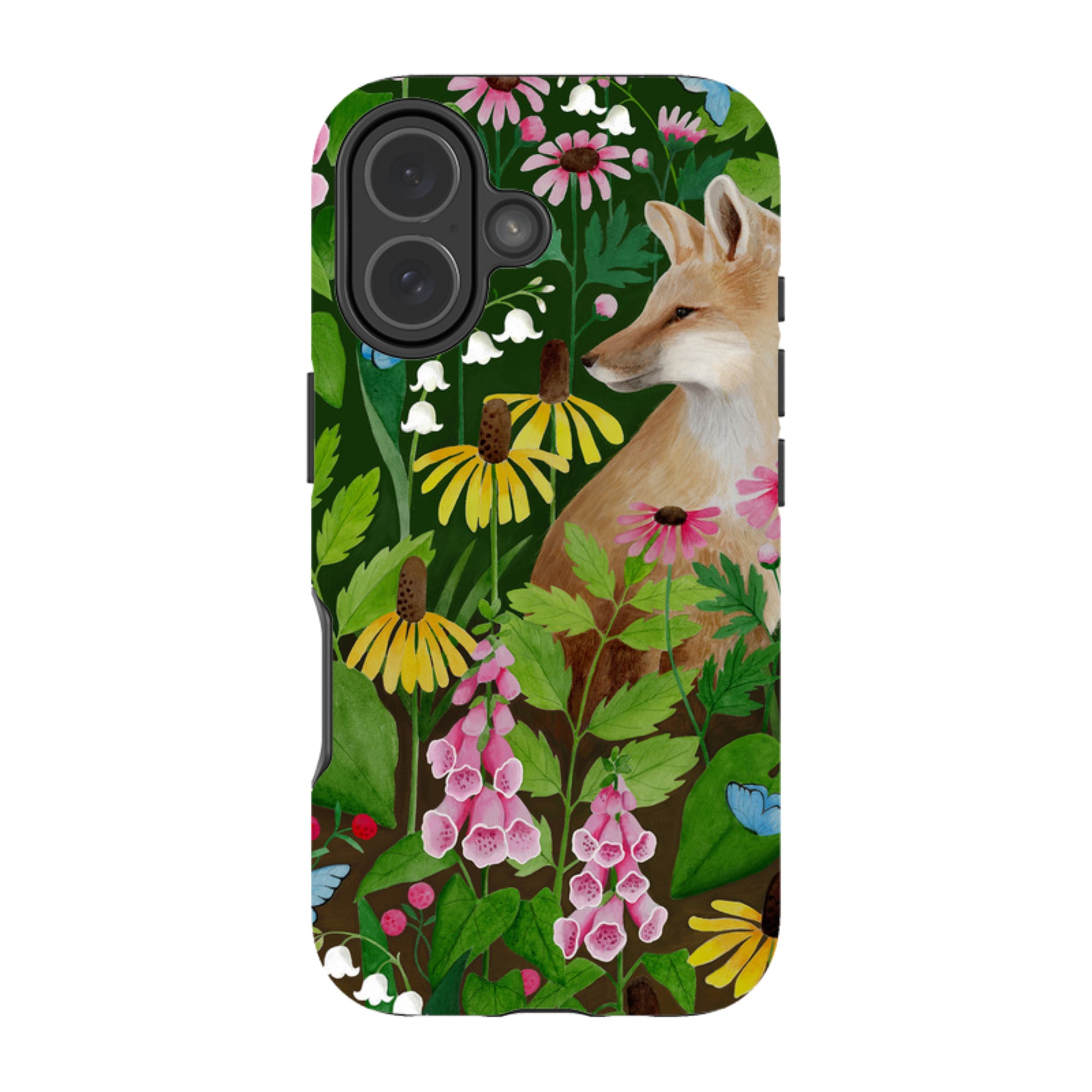 iPhone Tough Case - Fox And Foxgloves By Bex Parkin