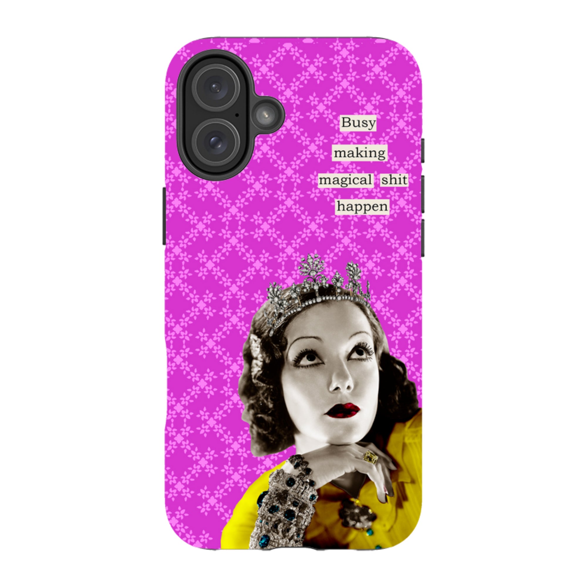 iPhone MagSafe Tough Case - Busy Making Magical  Sh-t Happen By Clare Jordan