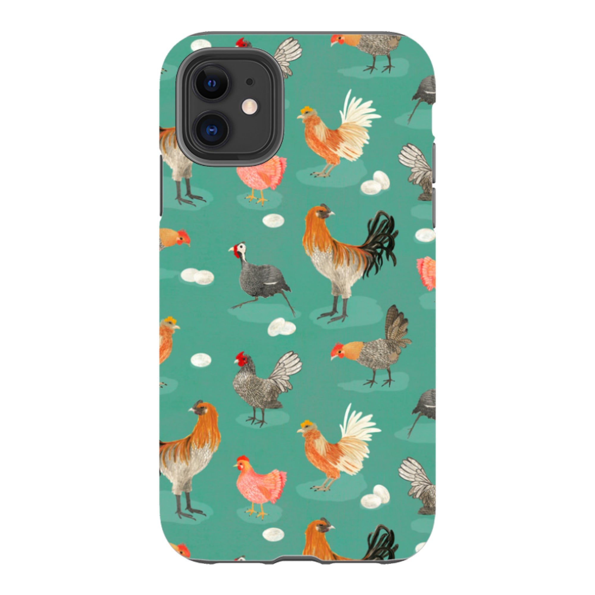 iPhone Tough Case - Chicken Teal By Katherine Quinn