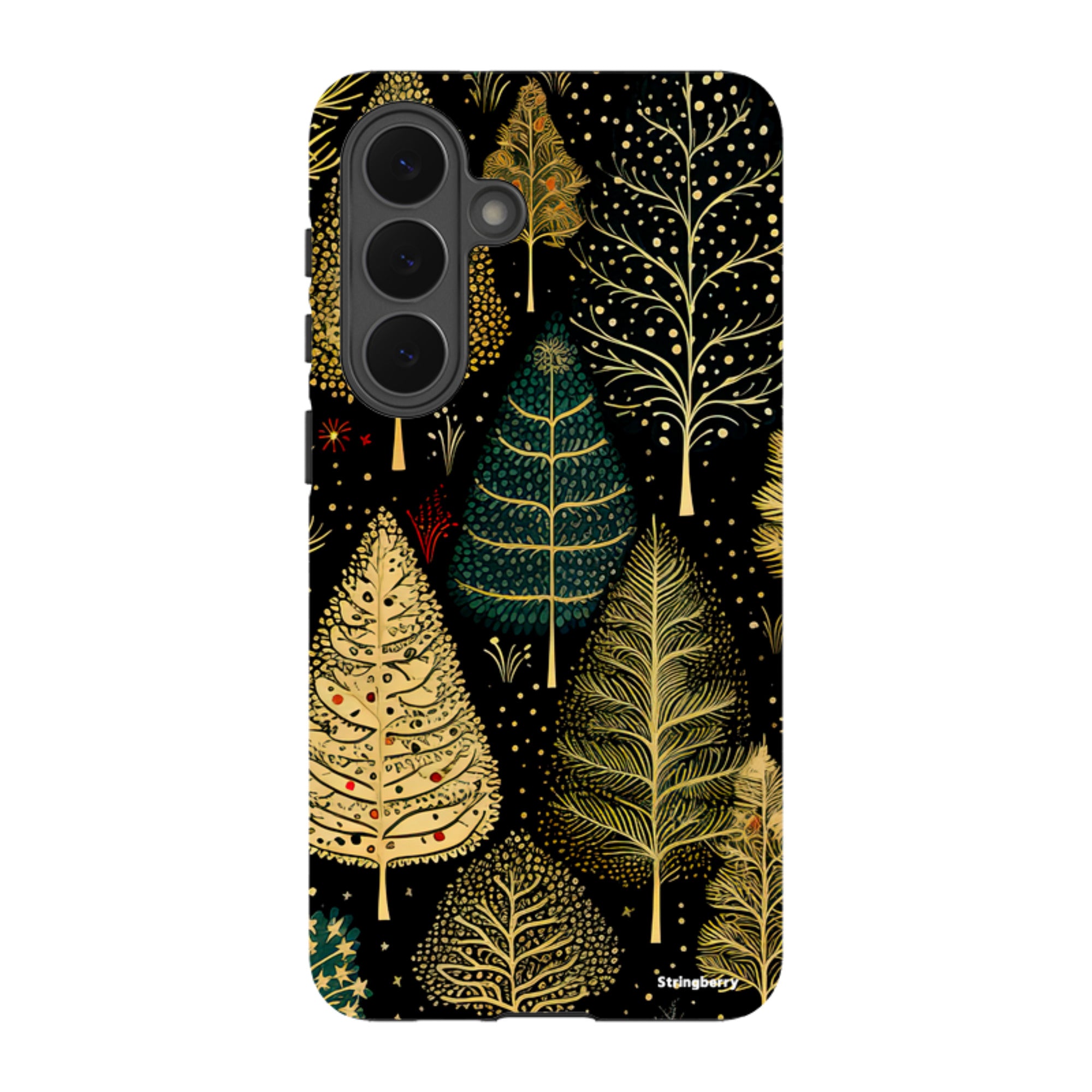 Samsung Tough Case -Golden Xmas Trees