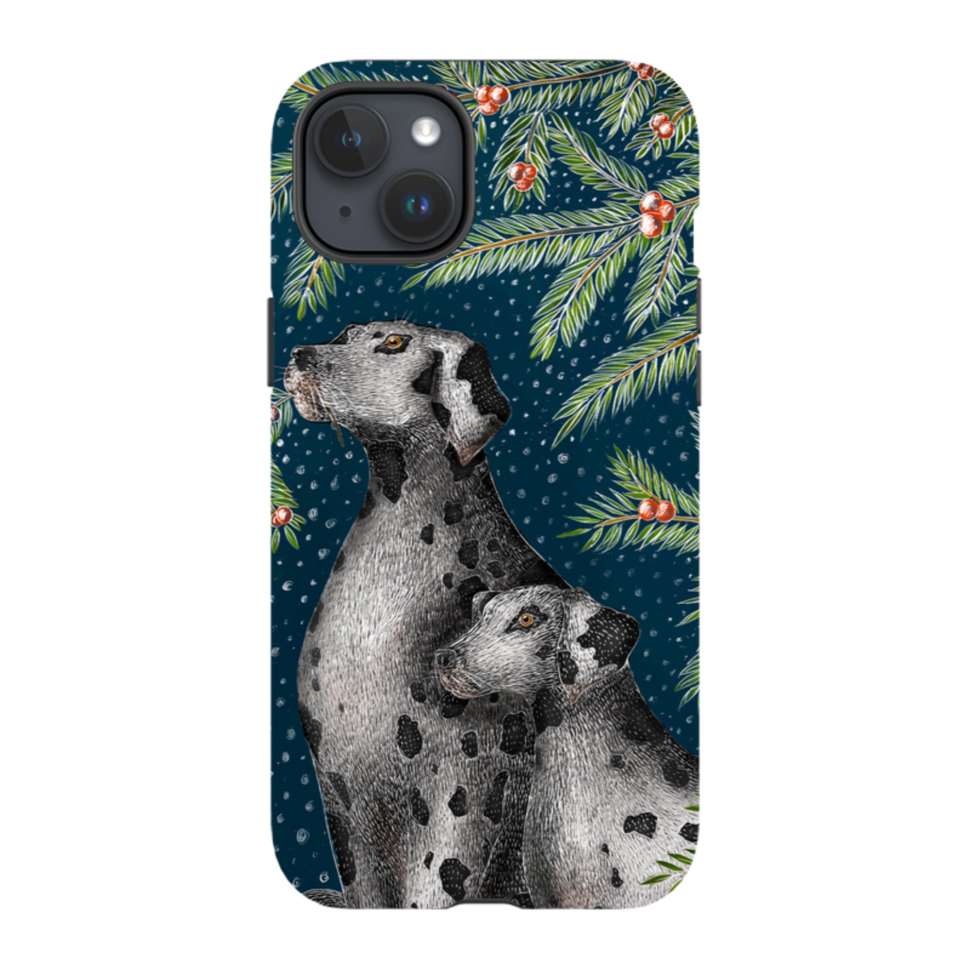 iPhone Tough Case - Christmas Dalmatians By Catherine Rowe